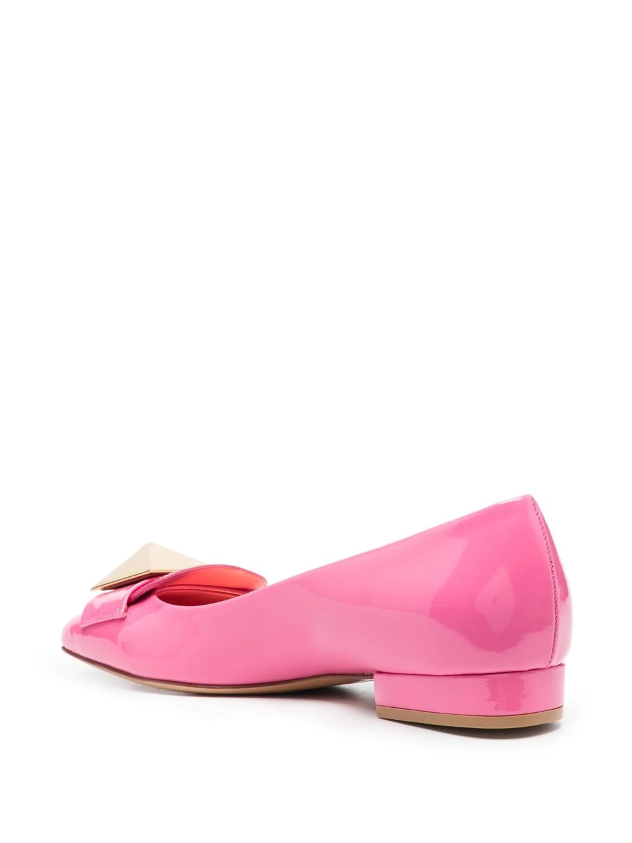 One Stud patent leather ballerina shoes