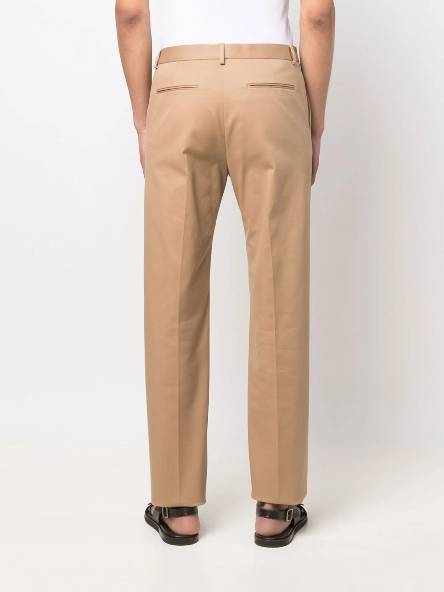 pressed-crease cotton chinos