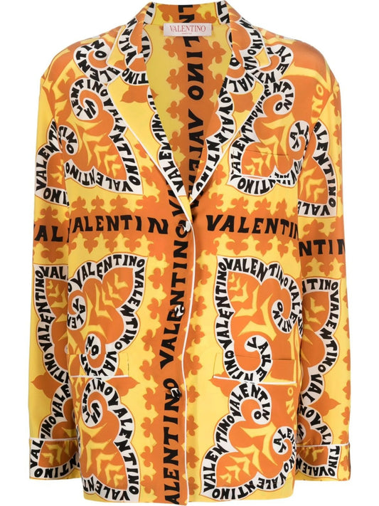 abstract logo-print shirt