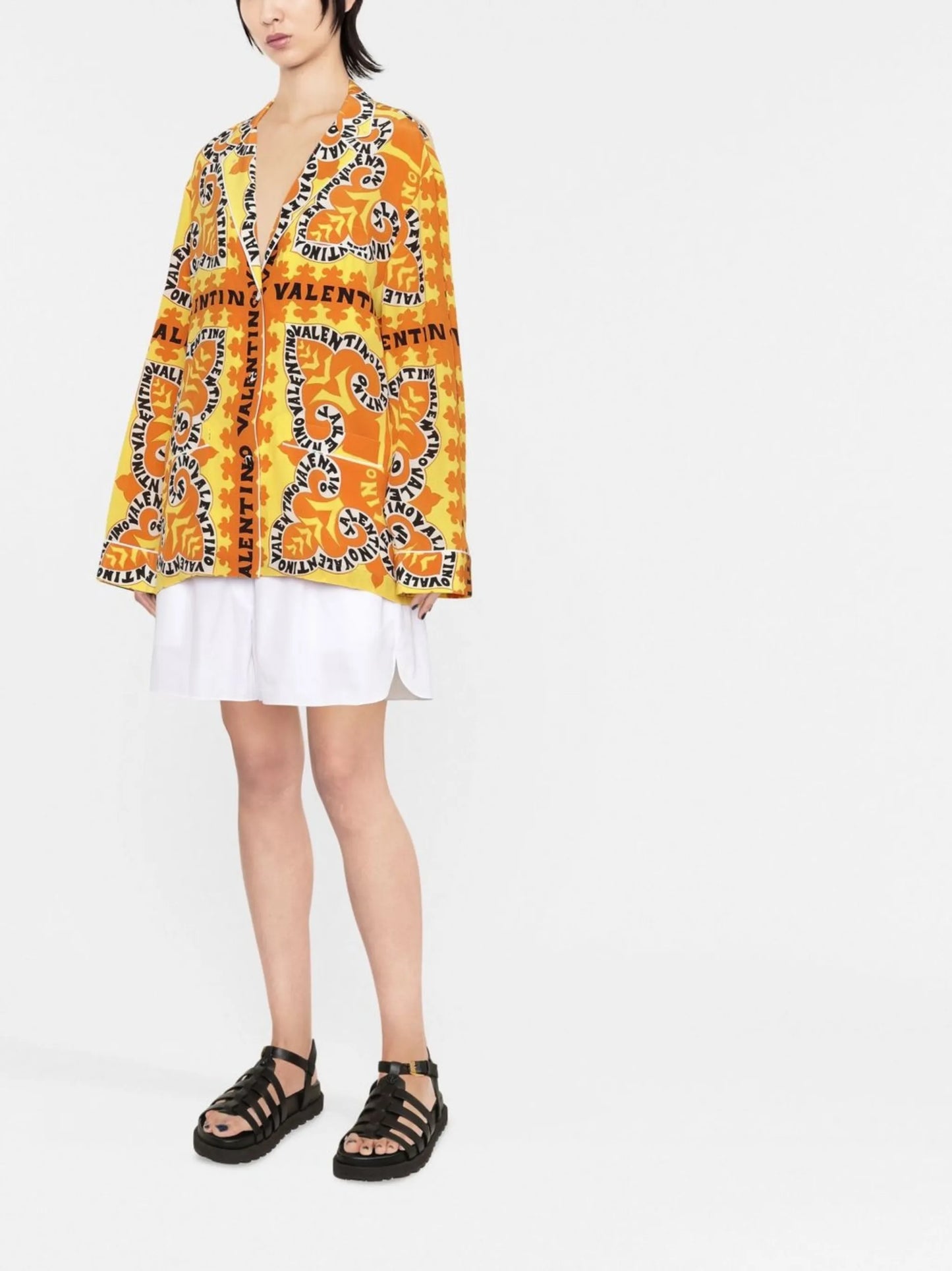 abstract logo-print shirt