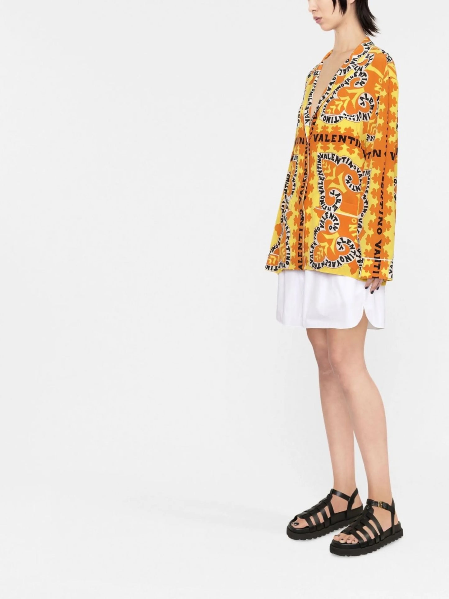 abstract logo-print shirt