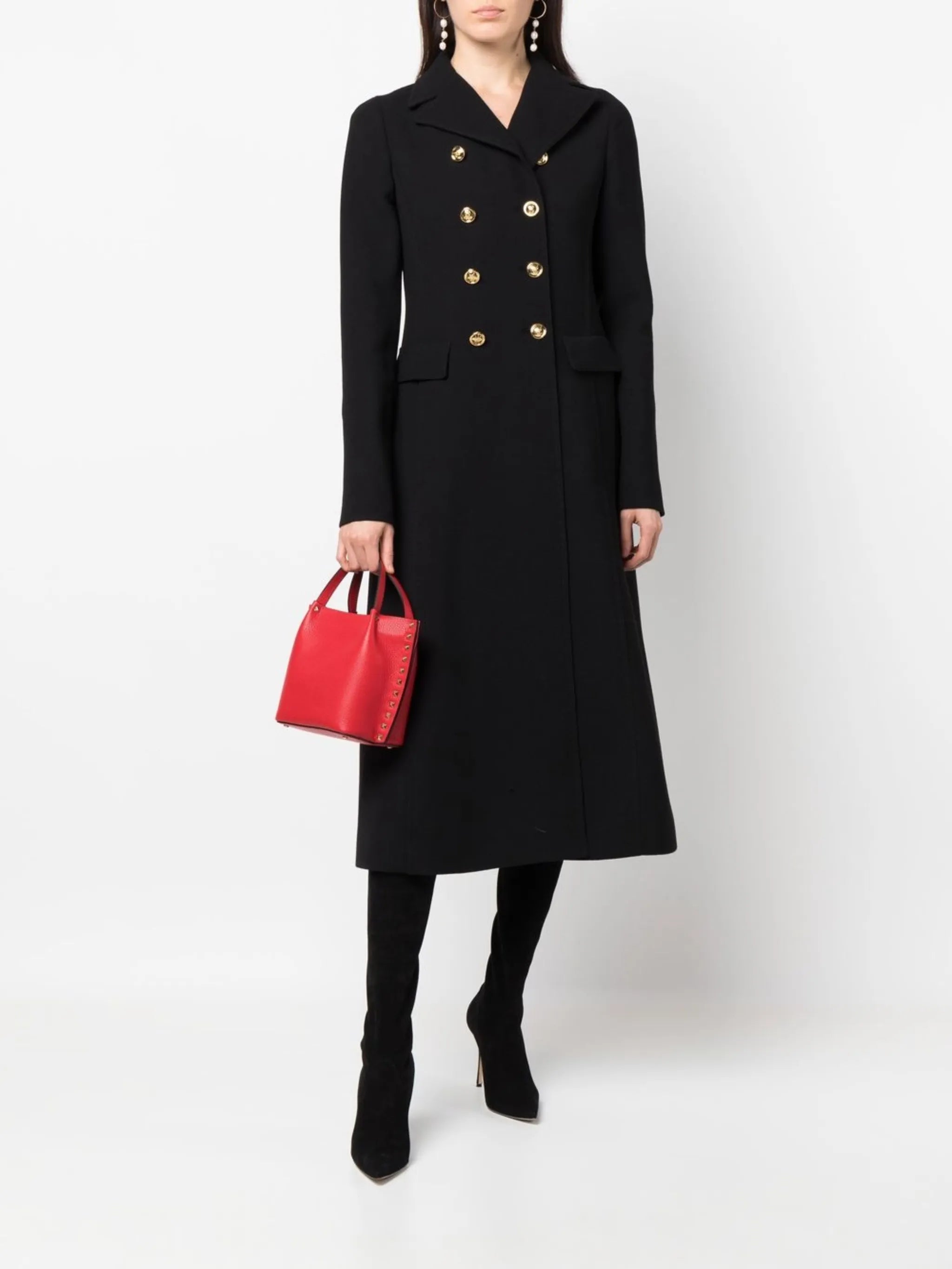 Rockstud leather tote bag