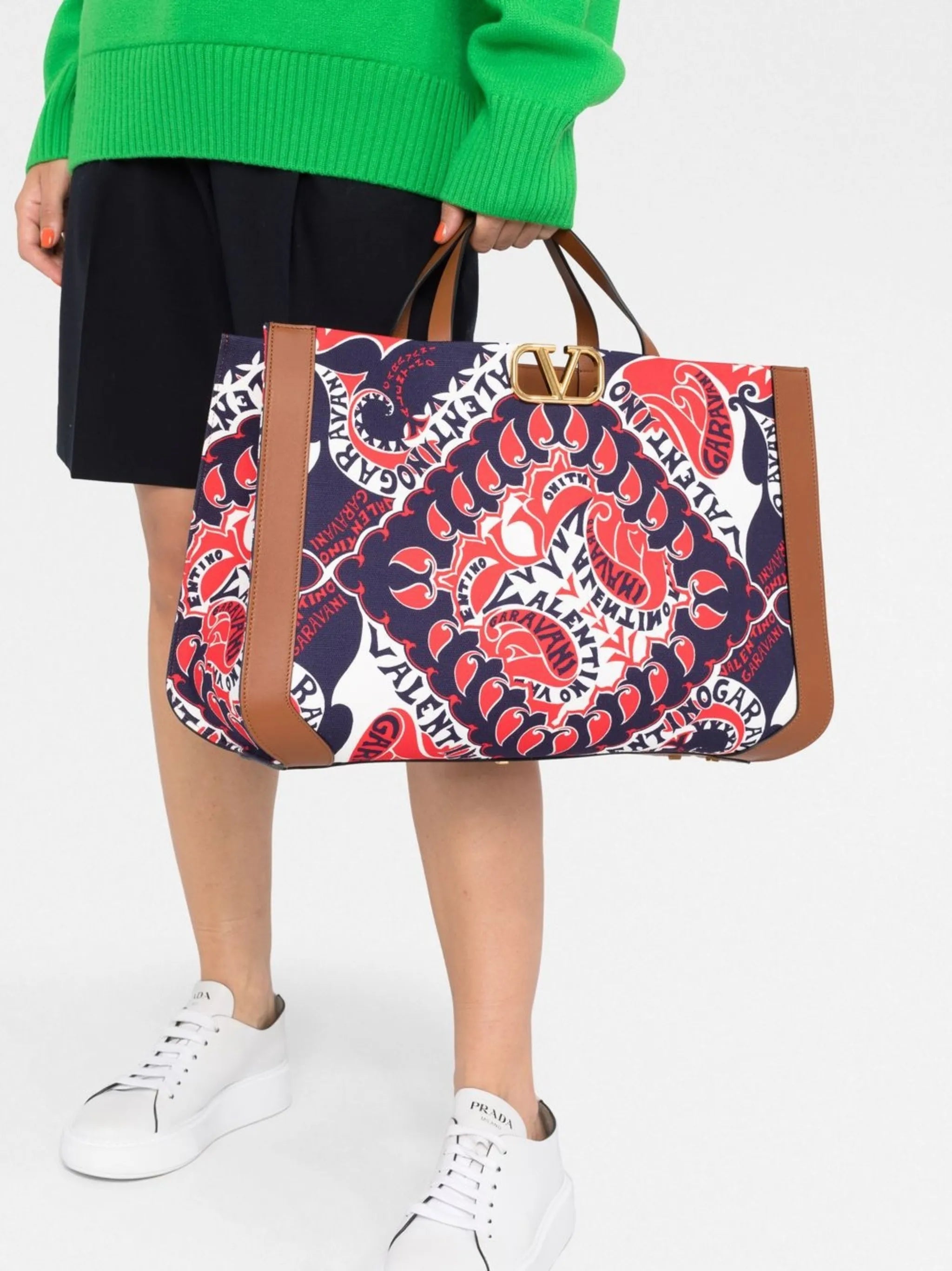 VLogo Signature bandana-print tote bag
