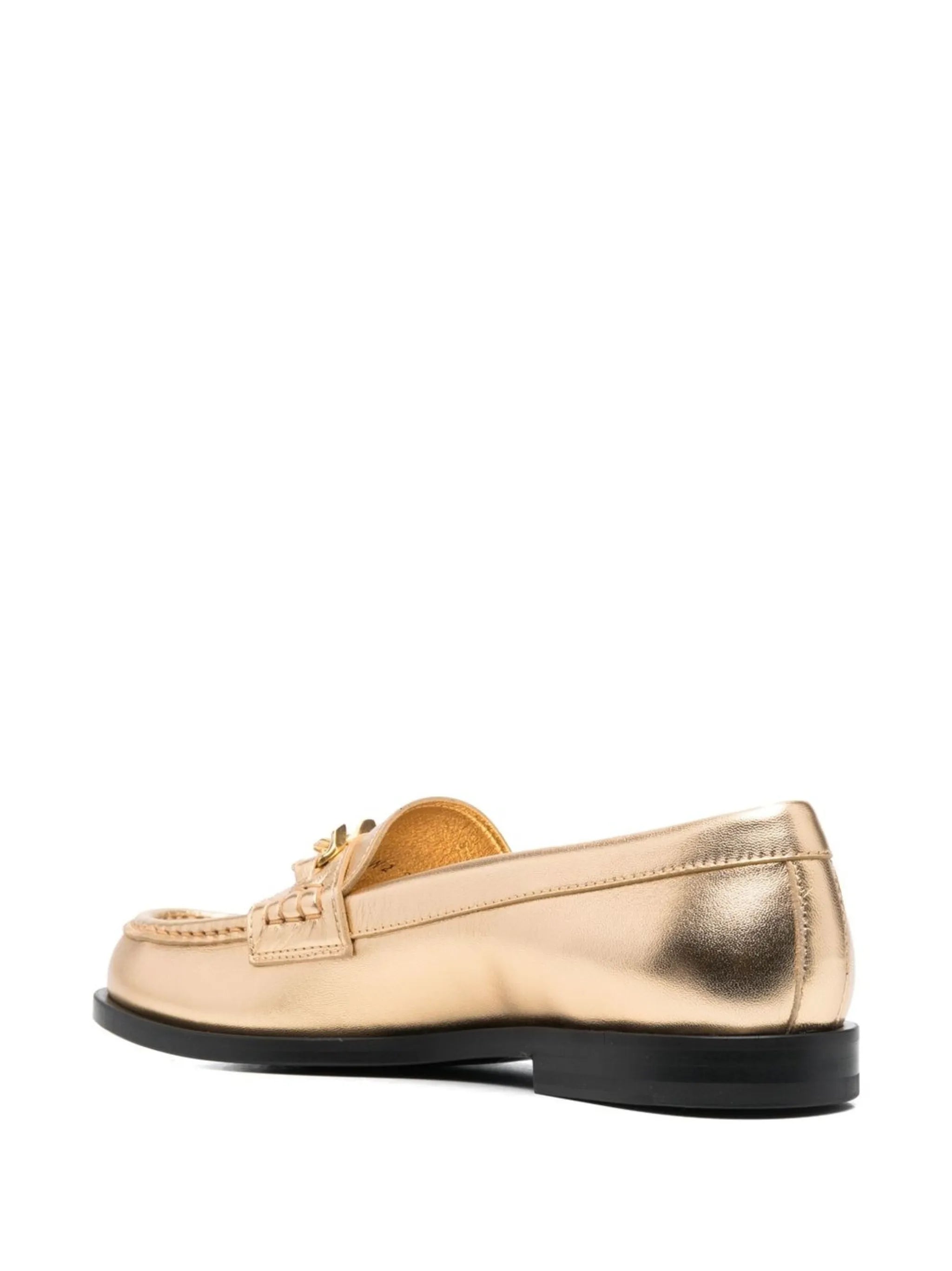 VLogo 10mm chain leather loafers