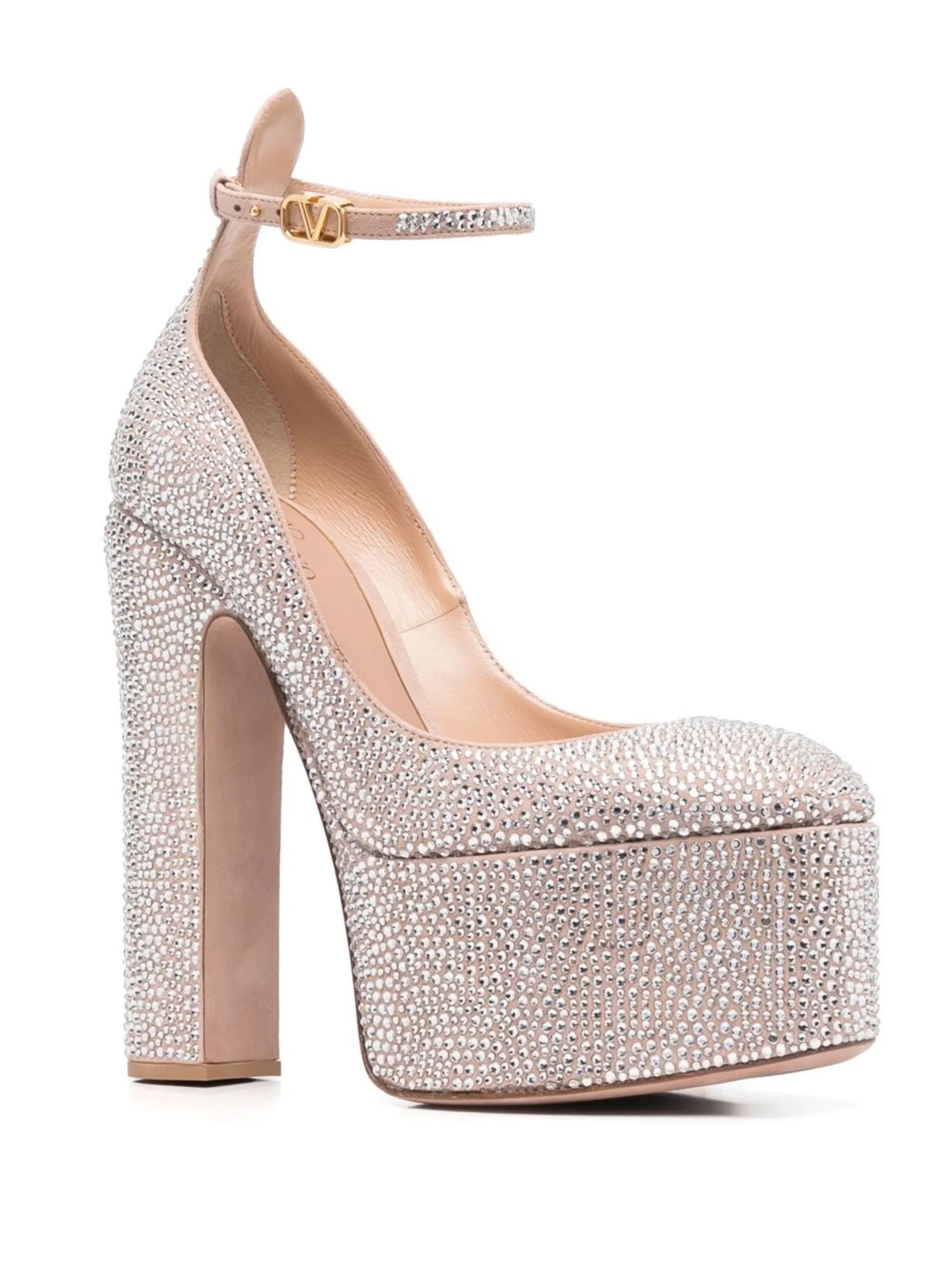 155mm Tan-Go embellished pumps