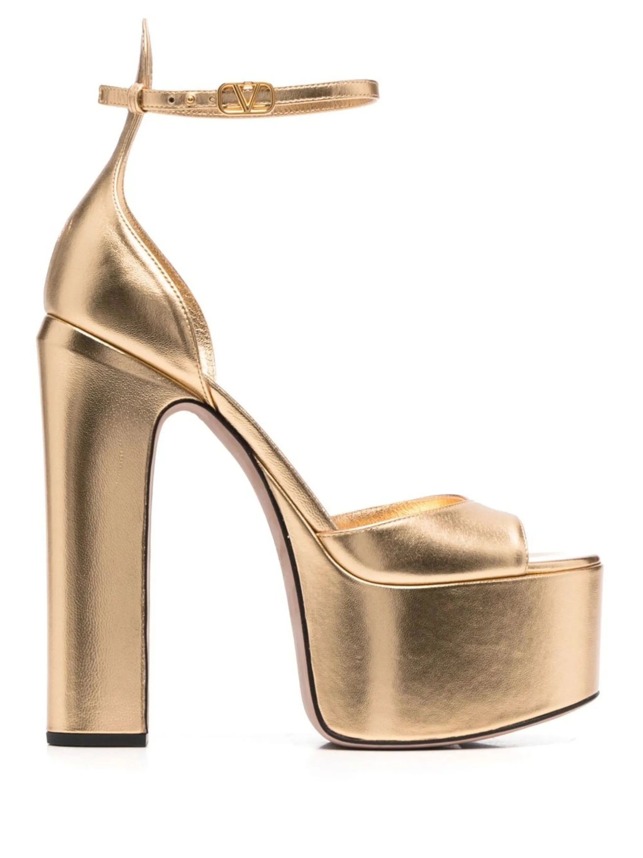 160mm leather platform sandals