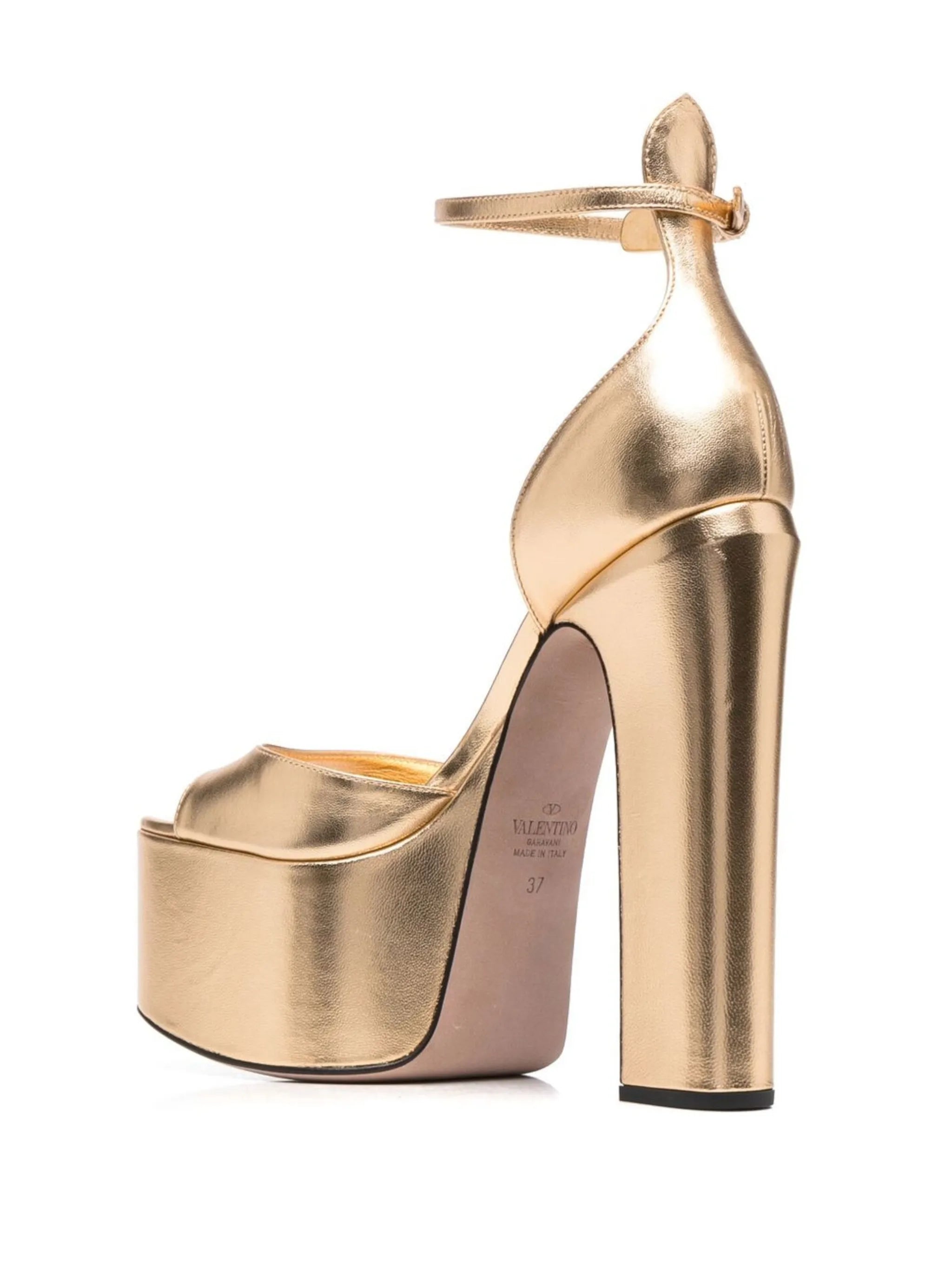 160mm leather platform sandals