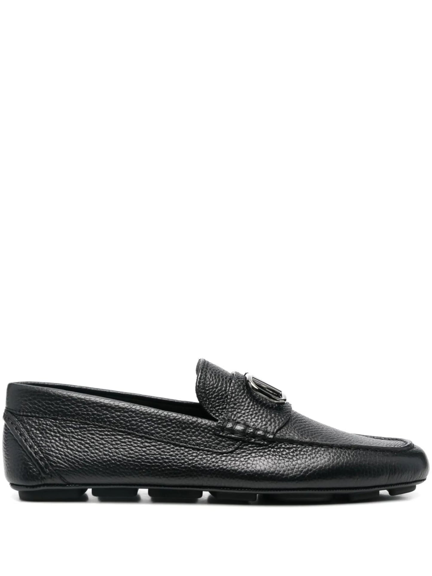 VLogo Signature leather driving shoes