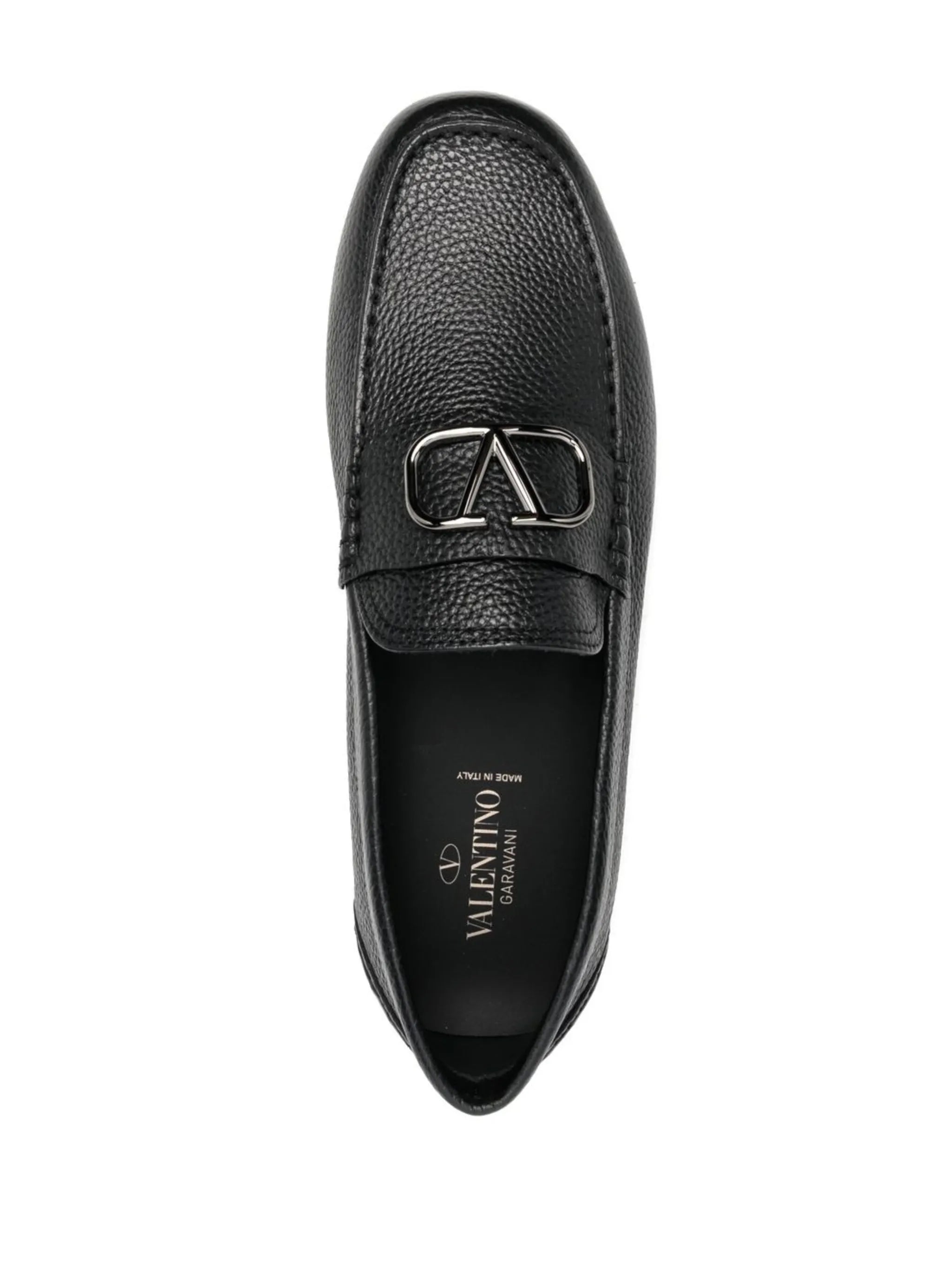 VLogo Signature leather driving shoes