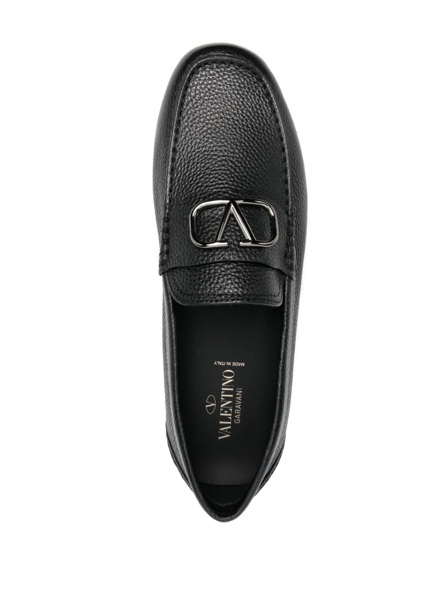 VLogo Signature leather driving shoes