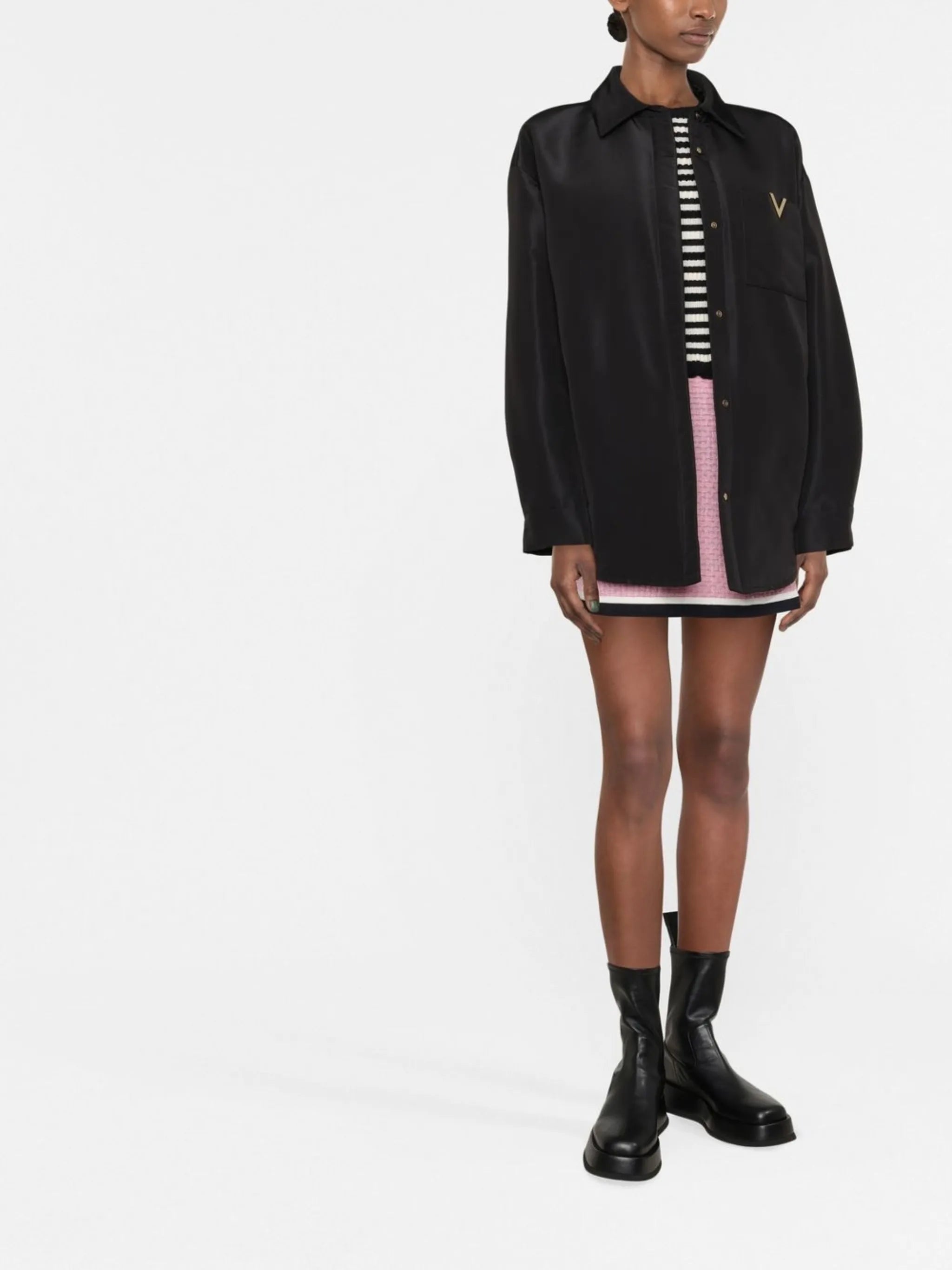 silk shirt-jacket