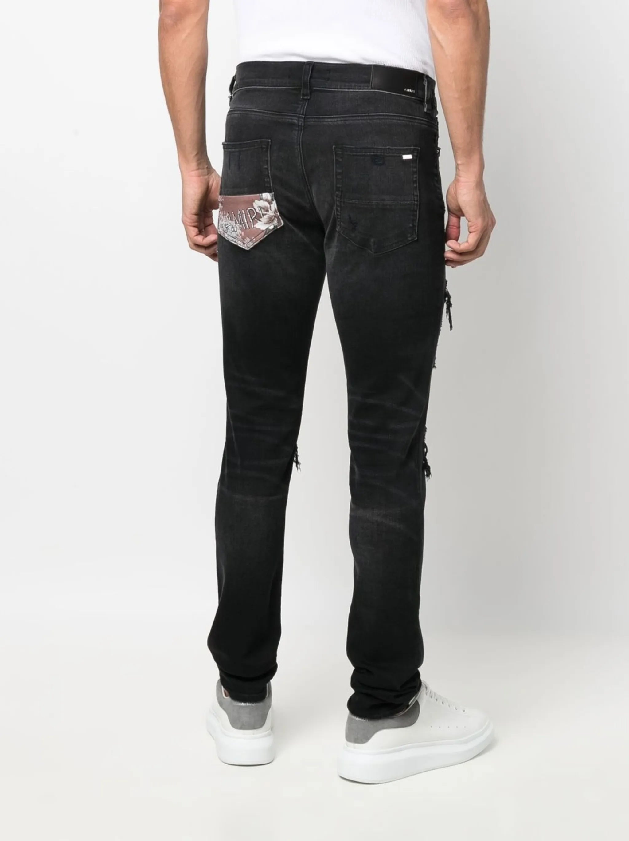ripped slim-fit jeans