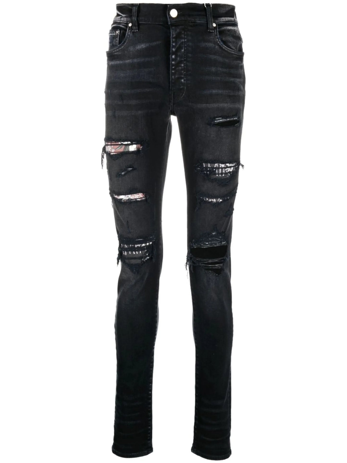ripped slim-fit jeans