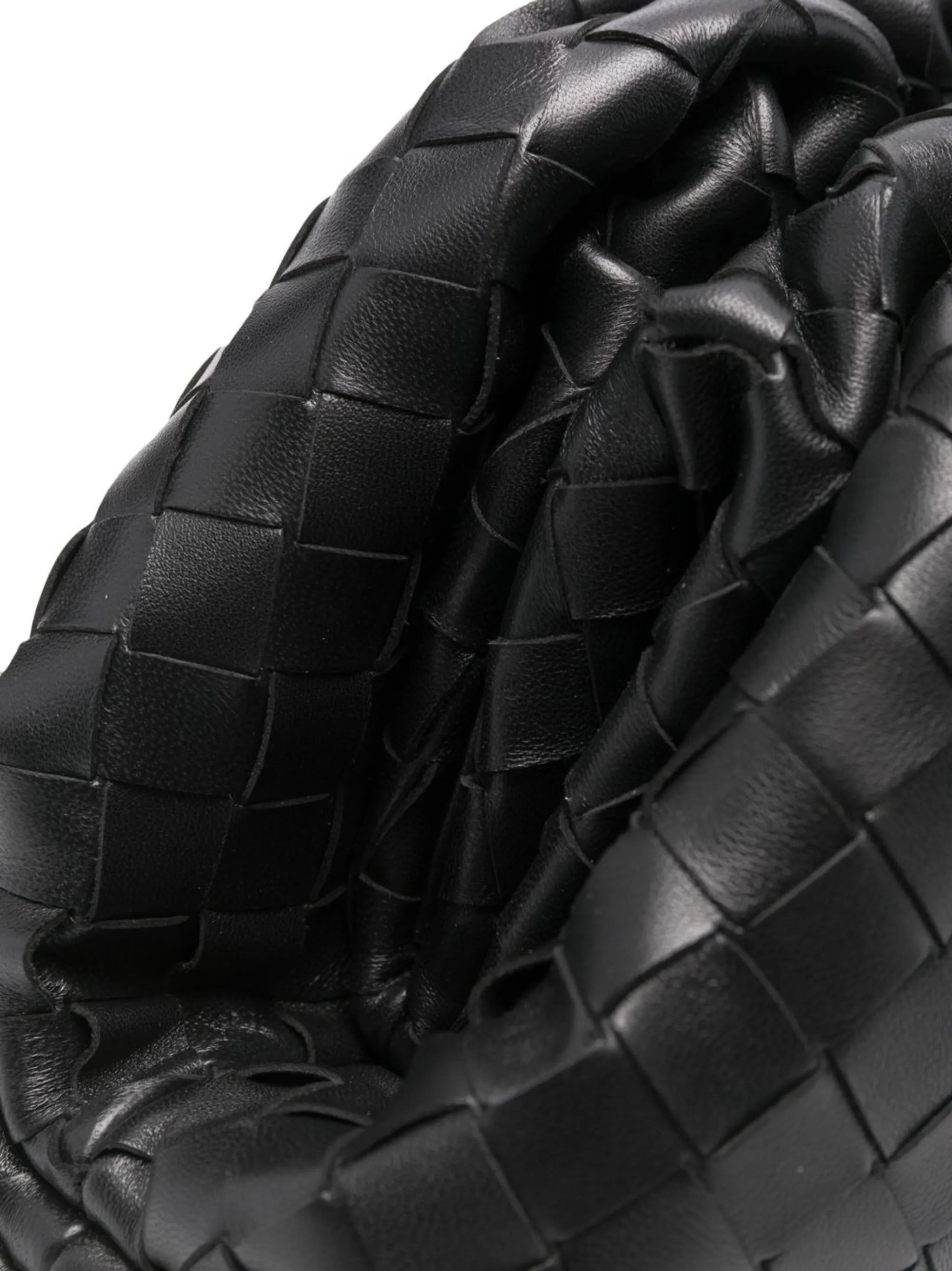 Intrecciato-weave clutch bag