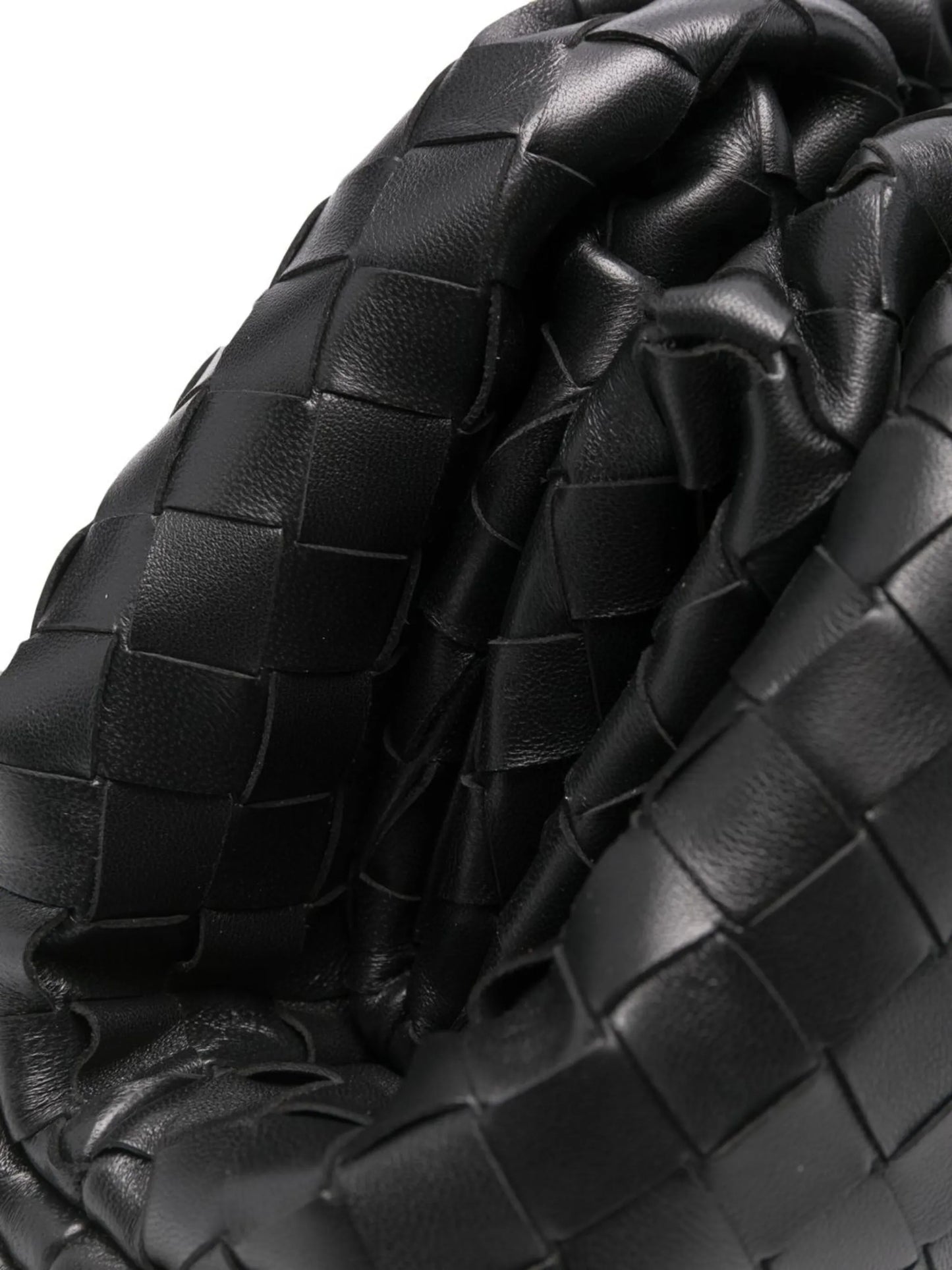 Intrecciato-weave clutch bag