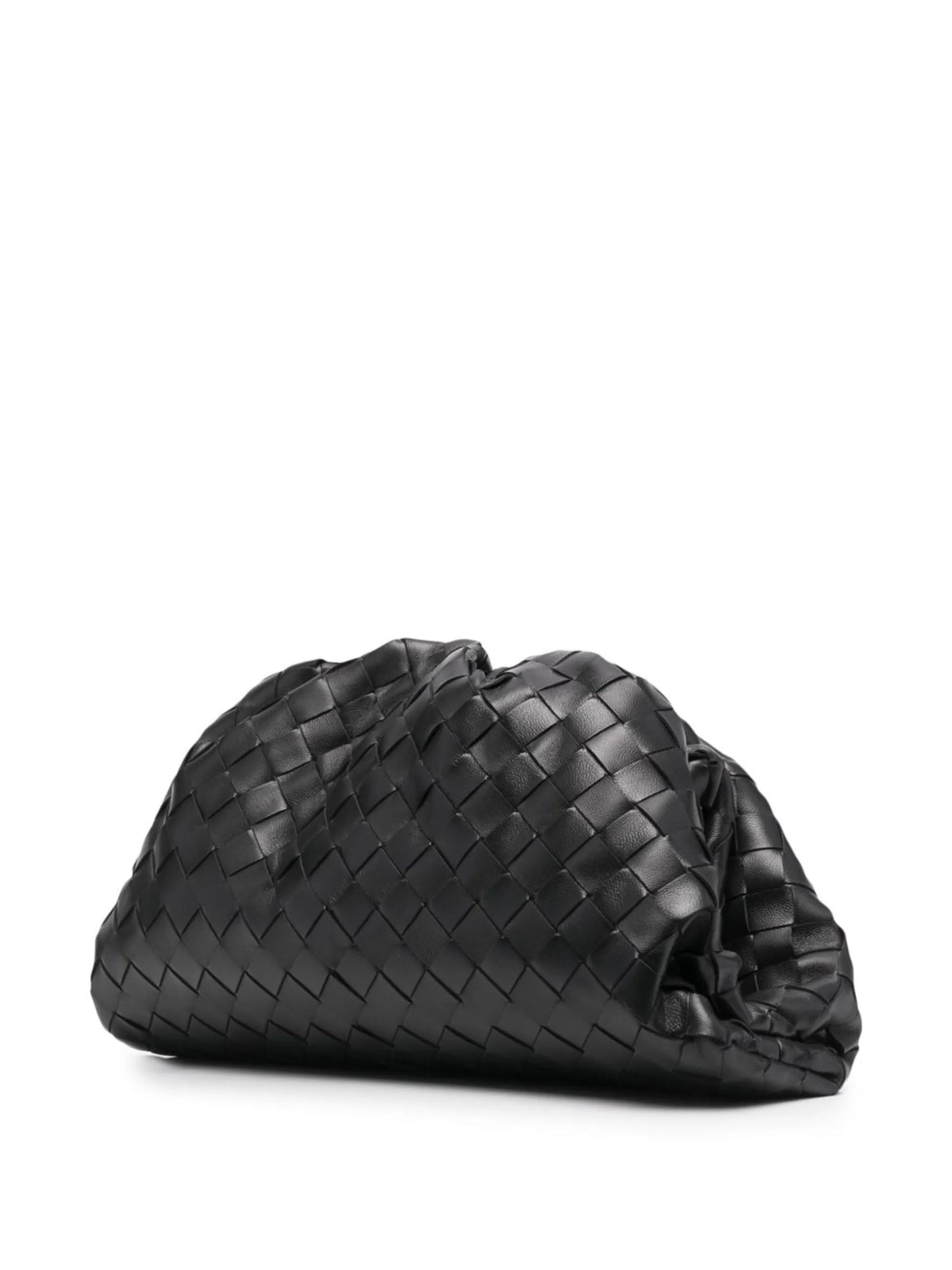 Intrecciato-weave clutch bag