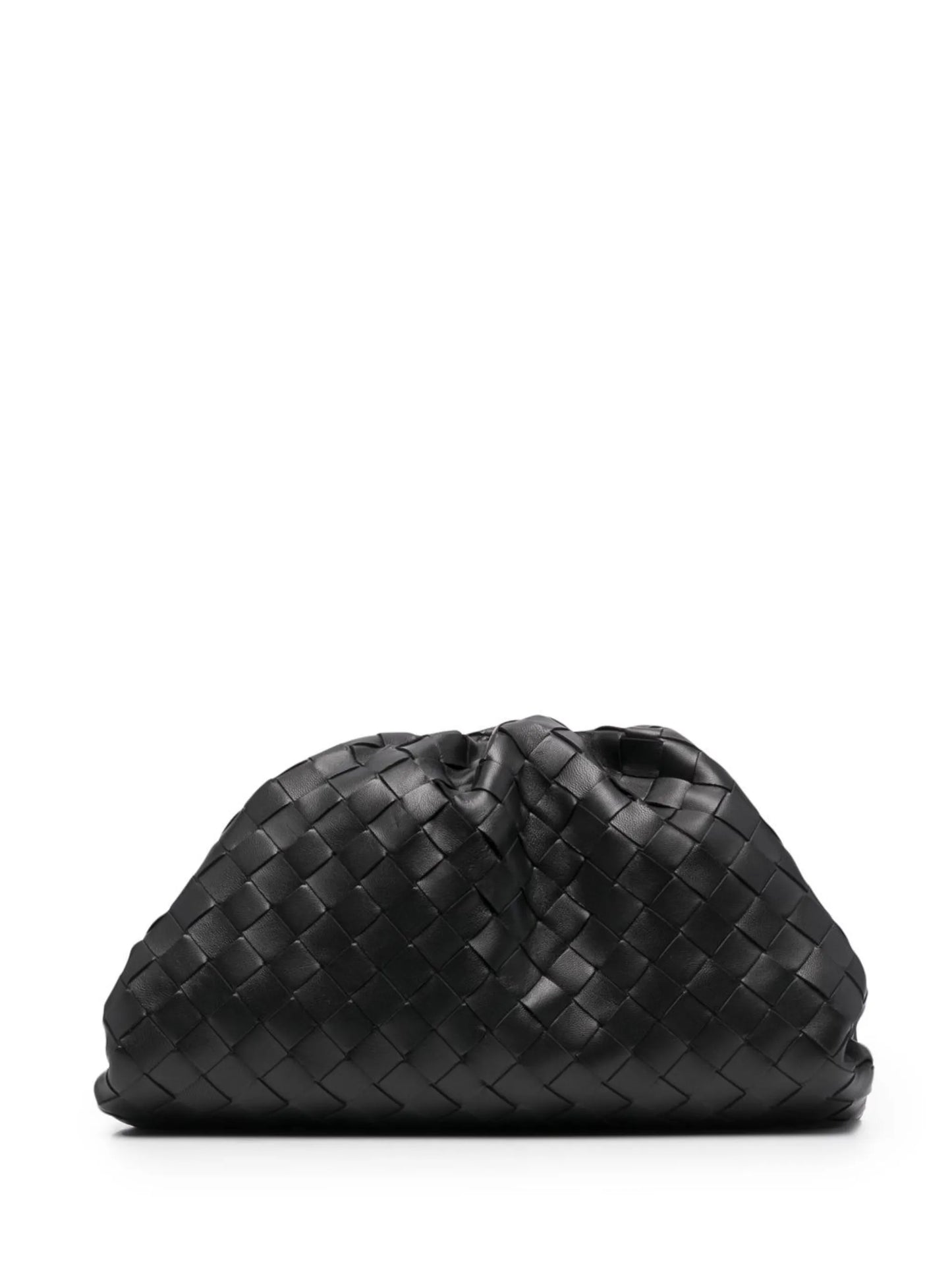 Intrecciato-weave clutch bag