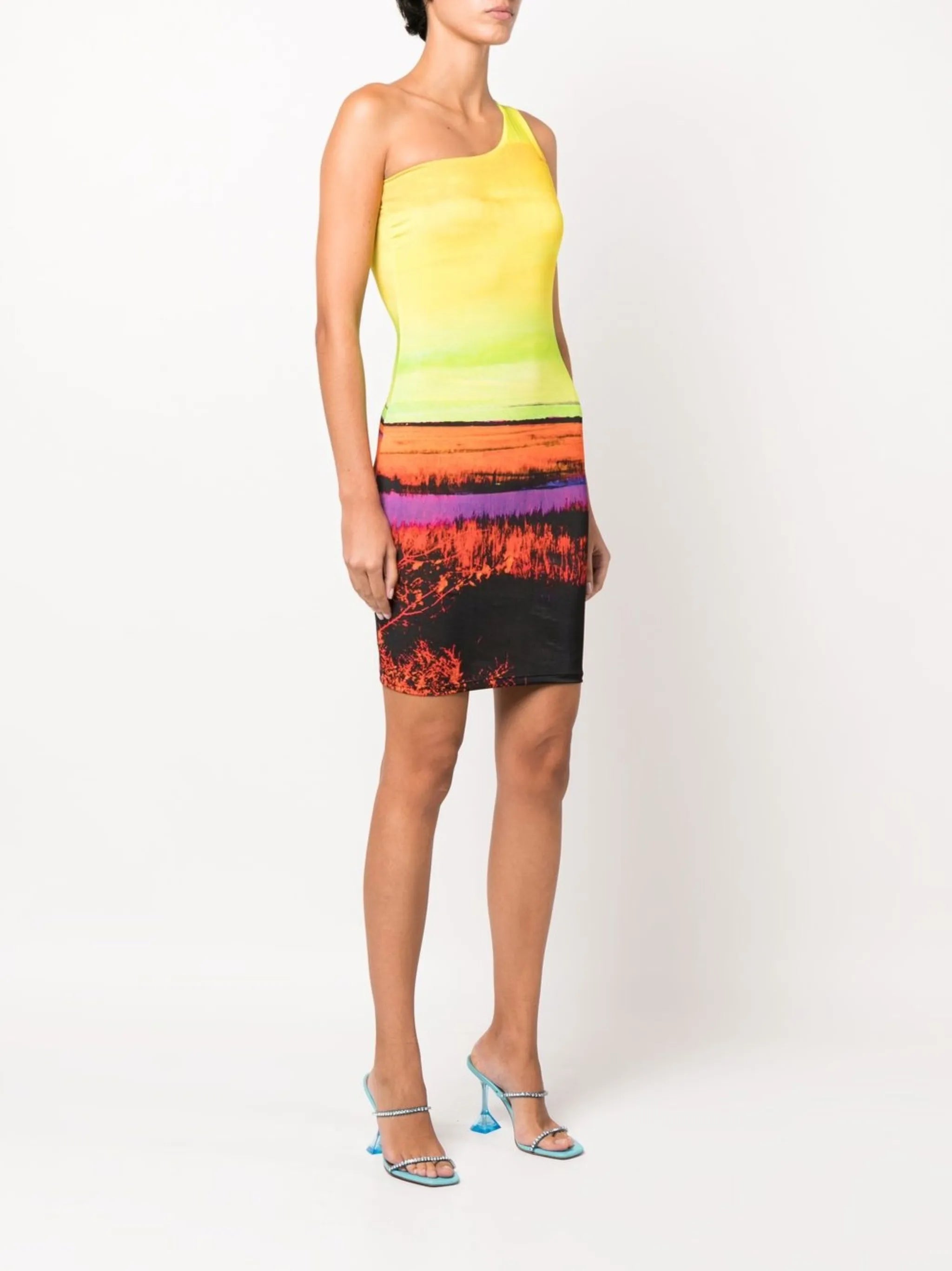 one-shoulder mini dress