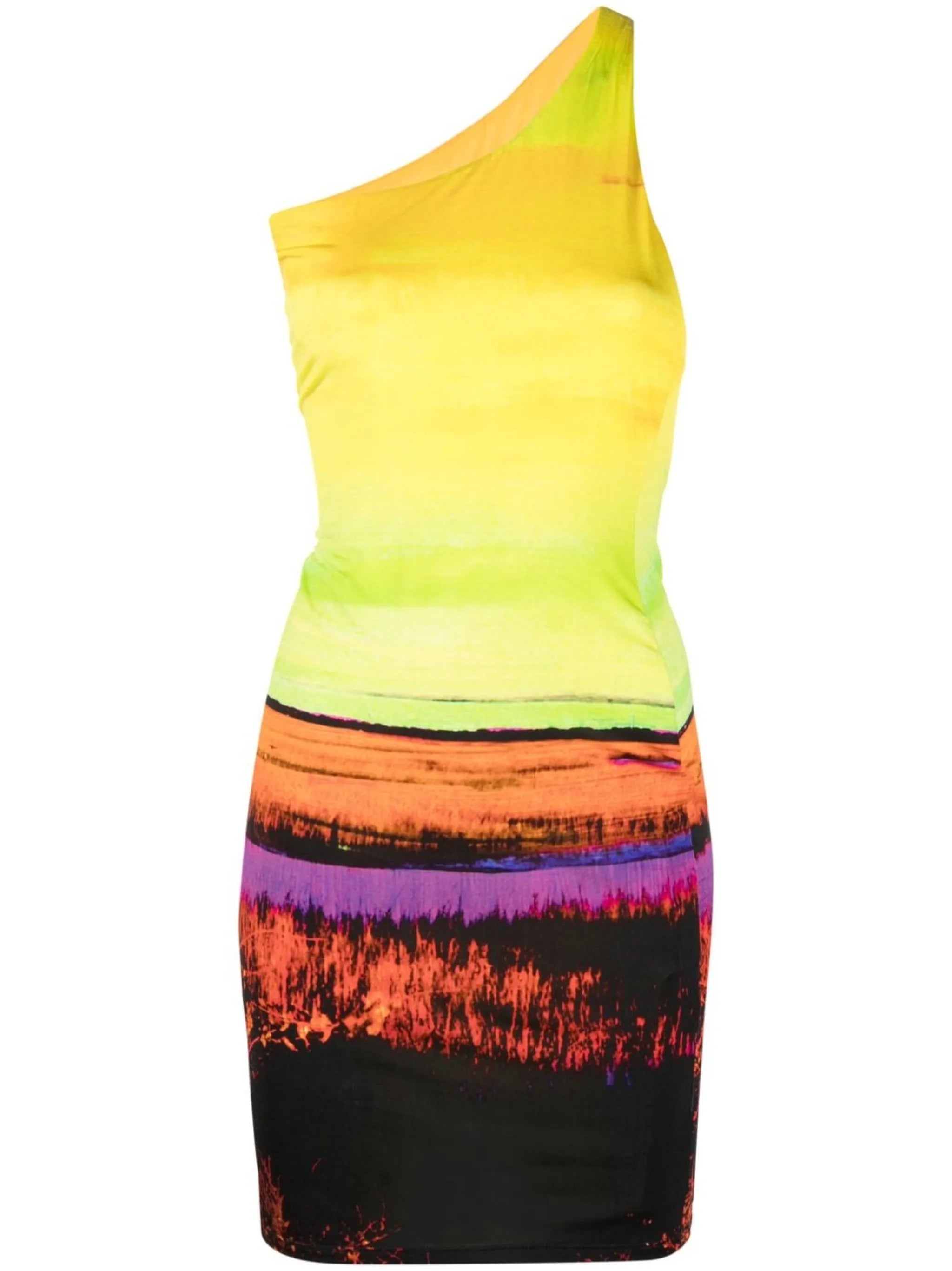 one-shoulder mini dress