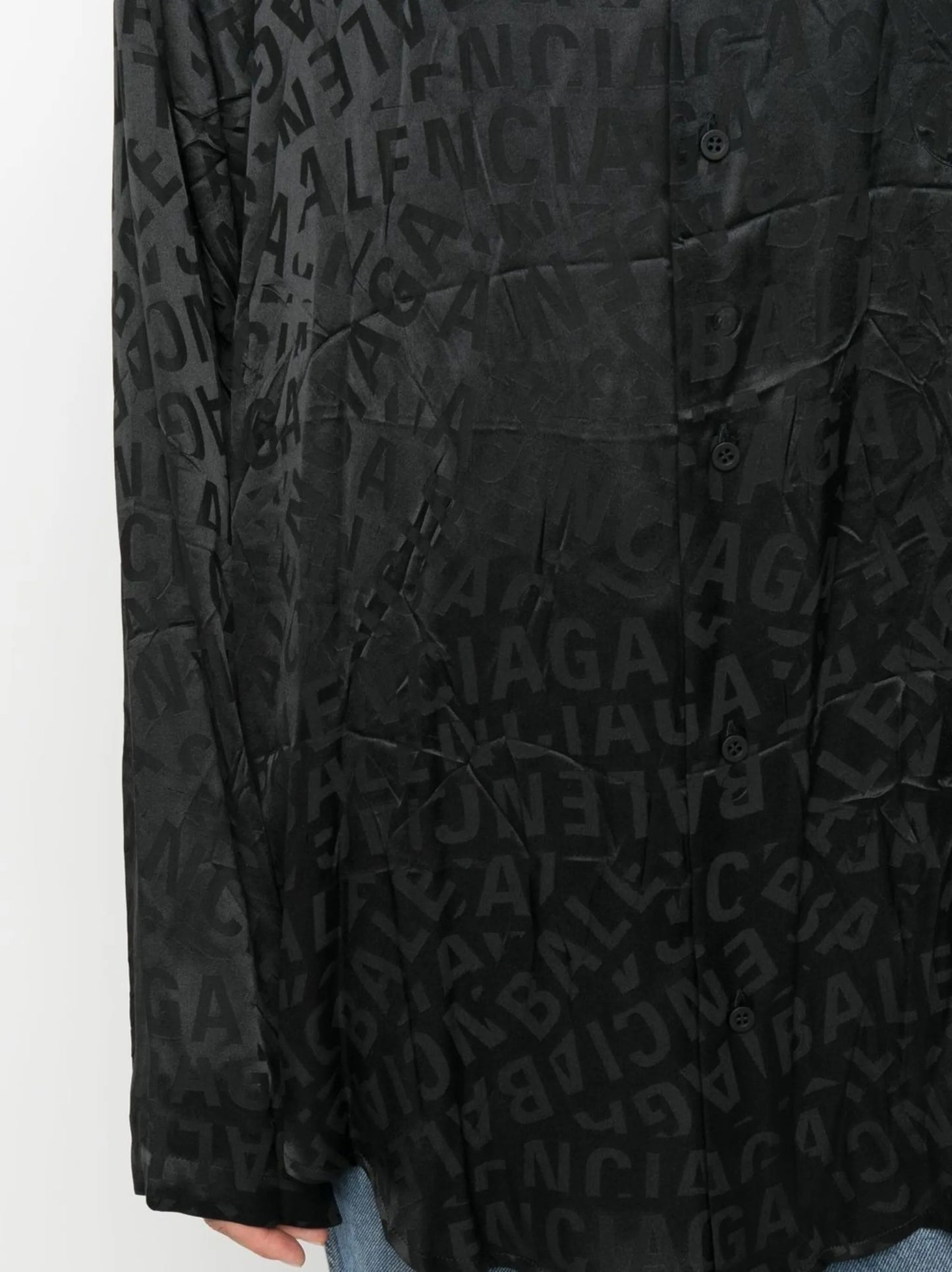 long-print silk shirt