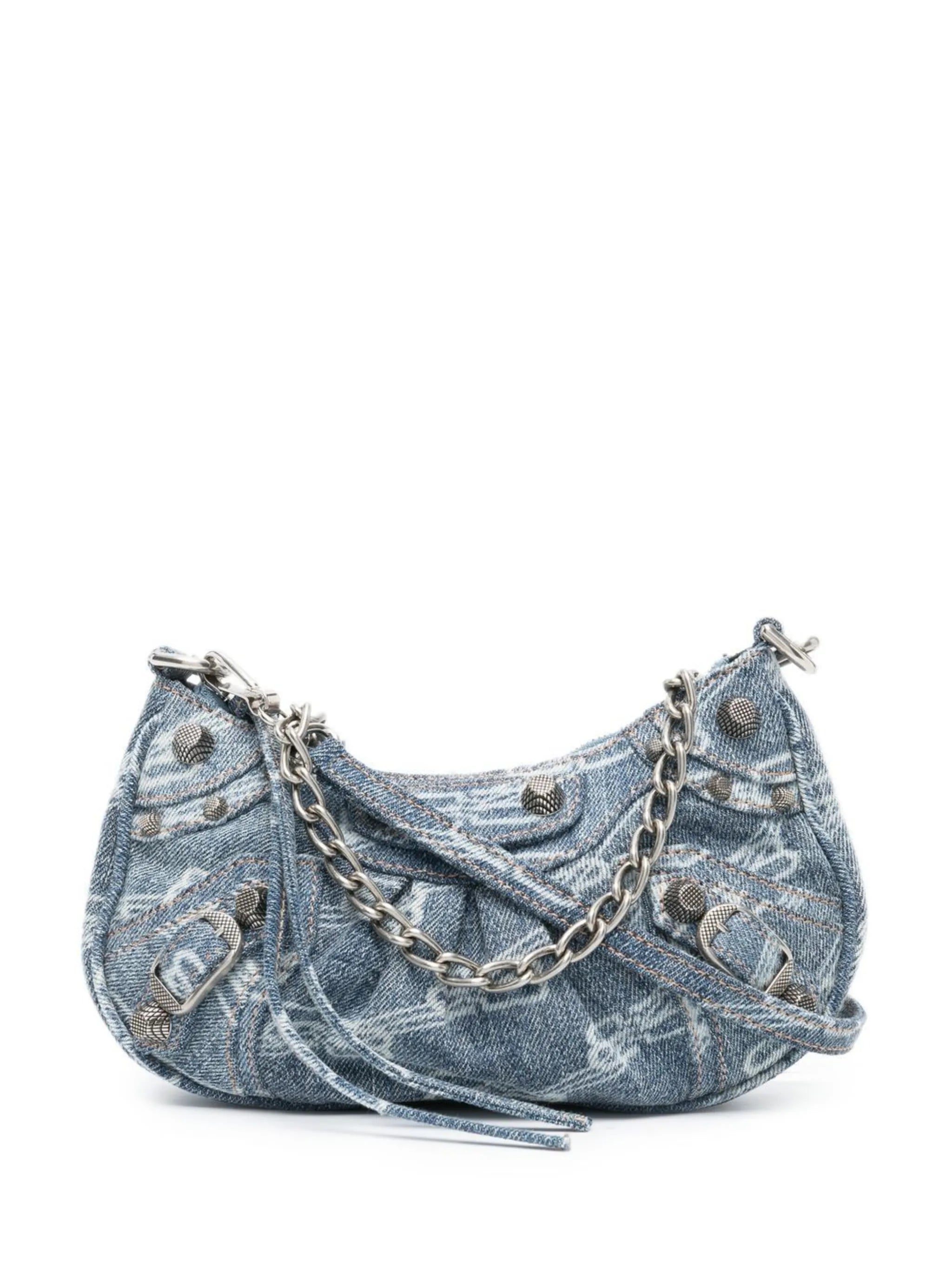 Le Cagole mini denim shoulder bag