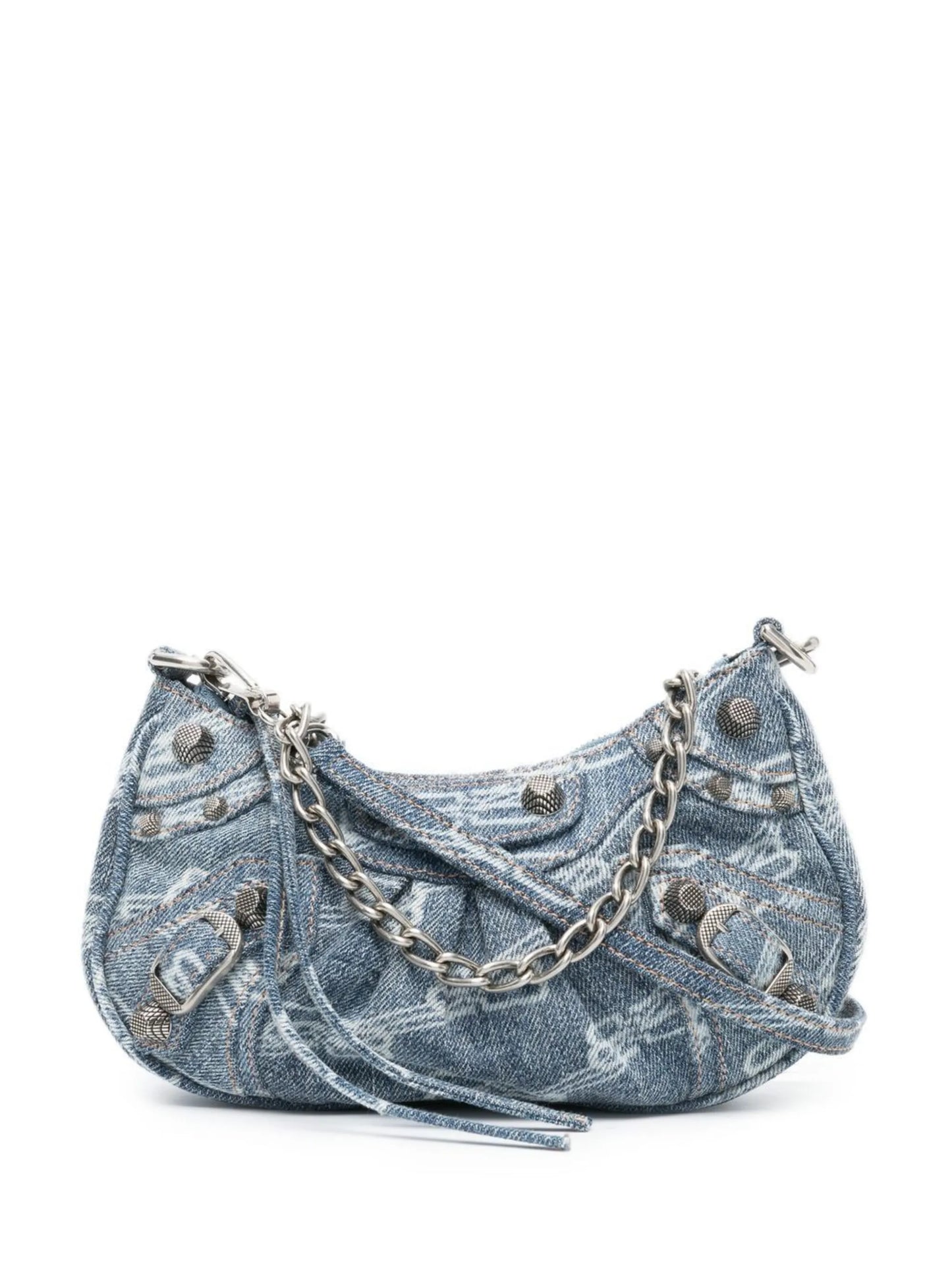 Le Cagole mini denim shoulder bag