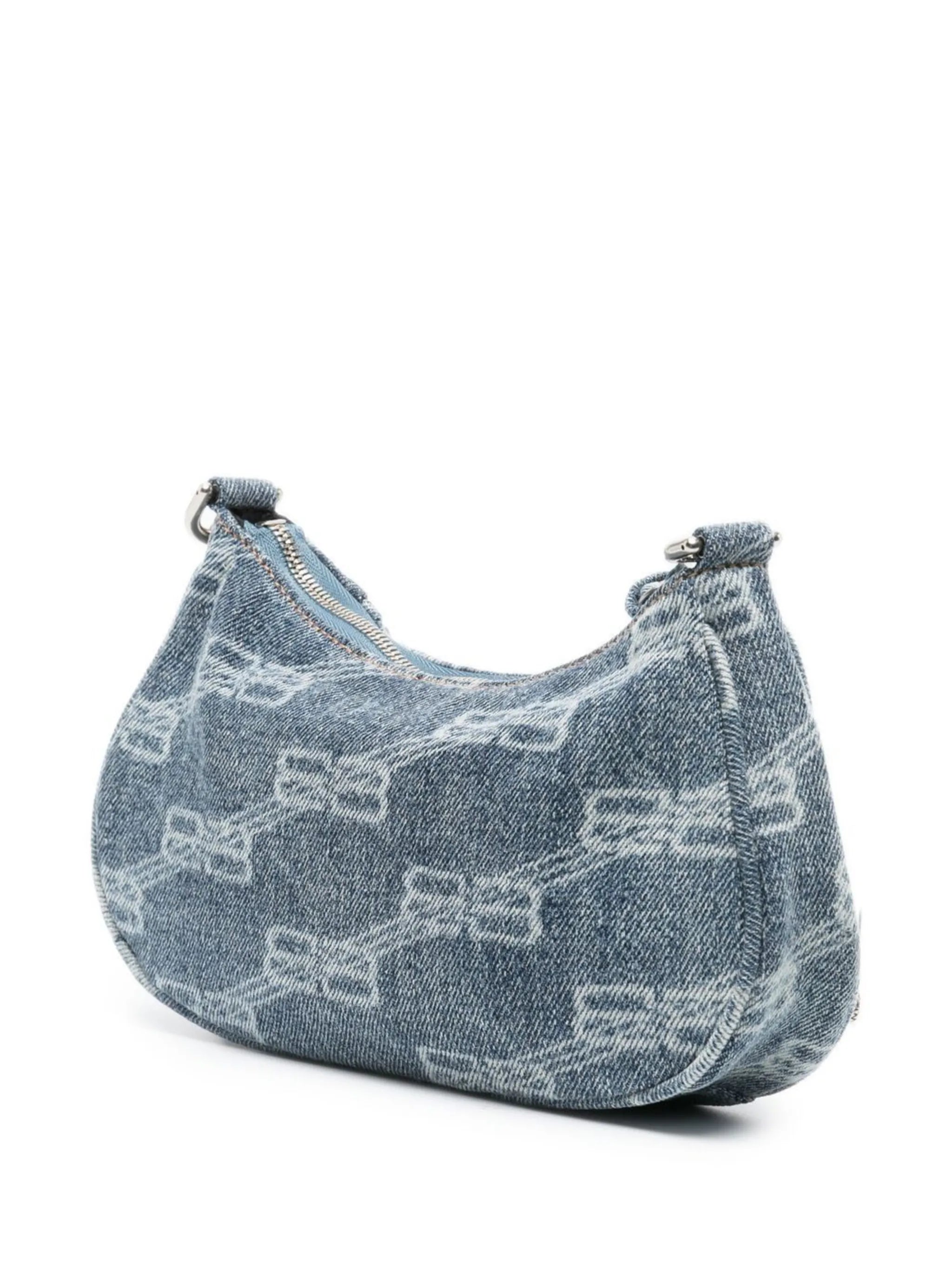 Le Cagole mini denim shoulder bag