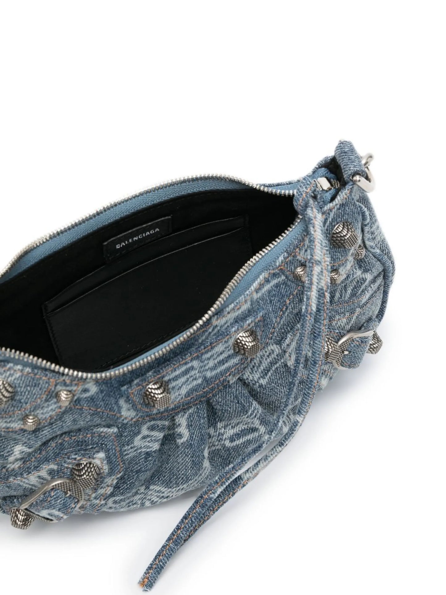 Le Cagole mini denim shoulder bag
