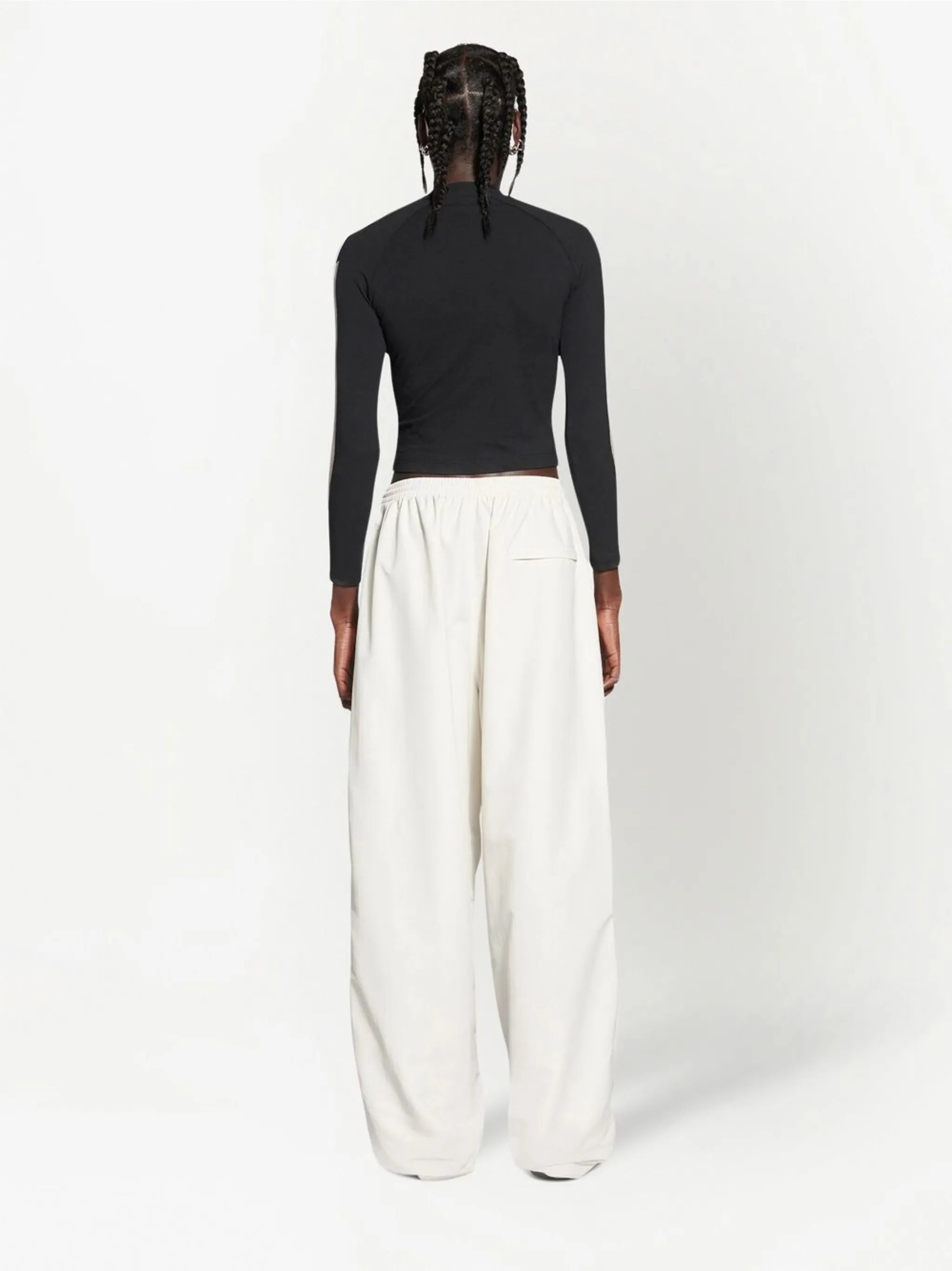 wide-leg track trousers