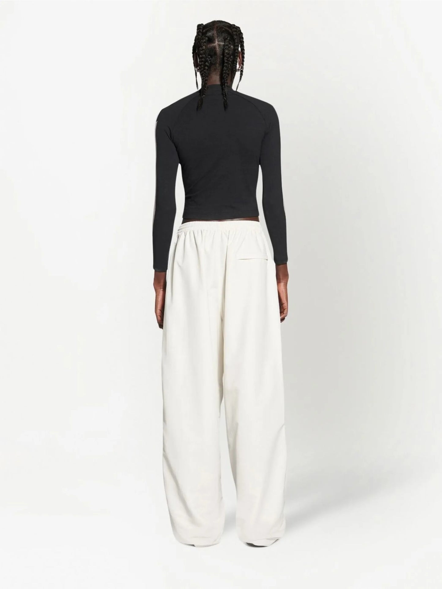 wide-leg track trousers