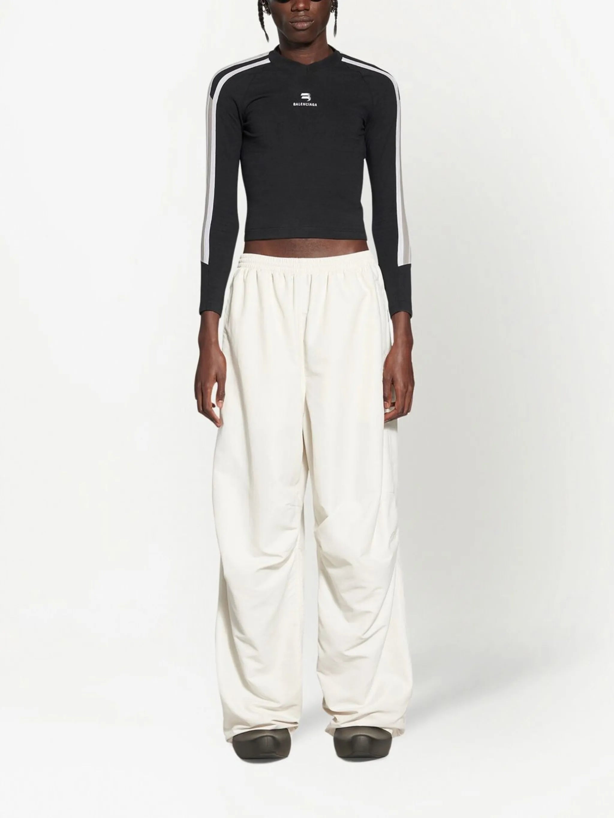 wide-leg track trousers
