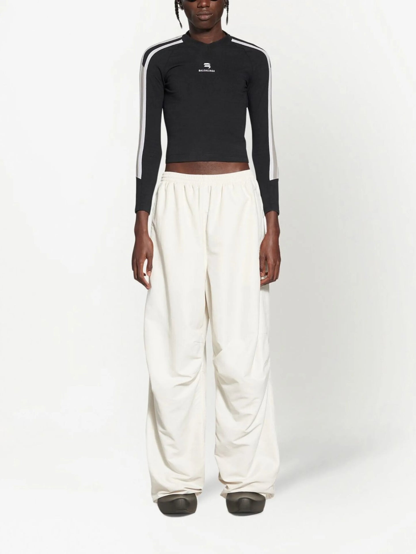 wide-leg track trousers
