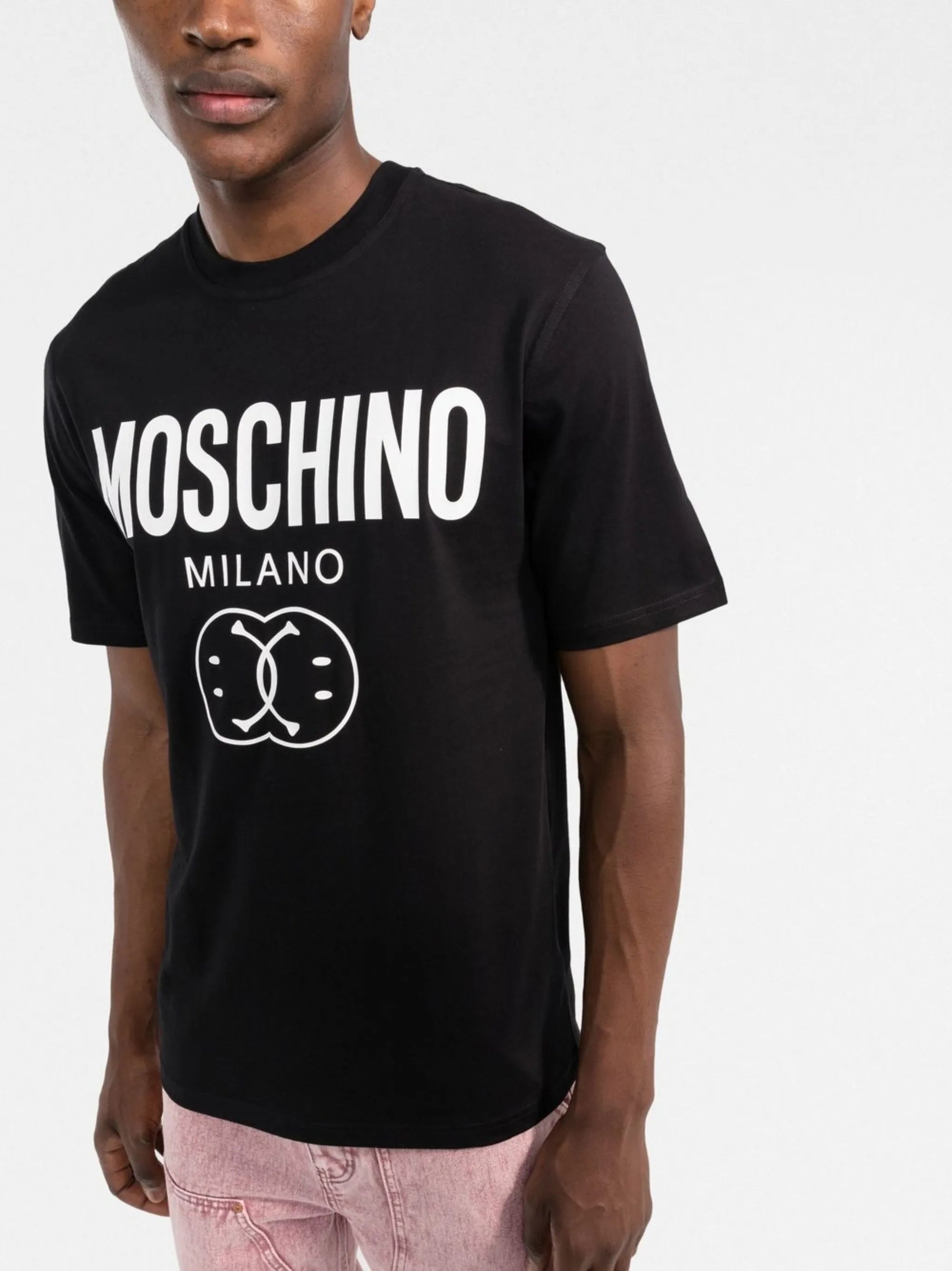 smiley logo-print T-shirt