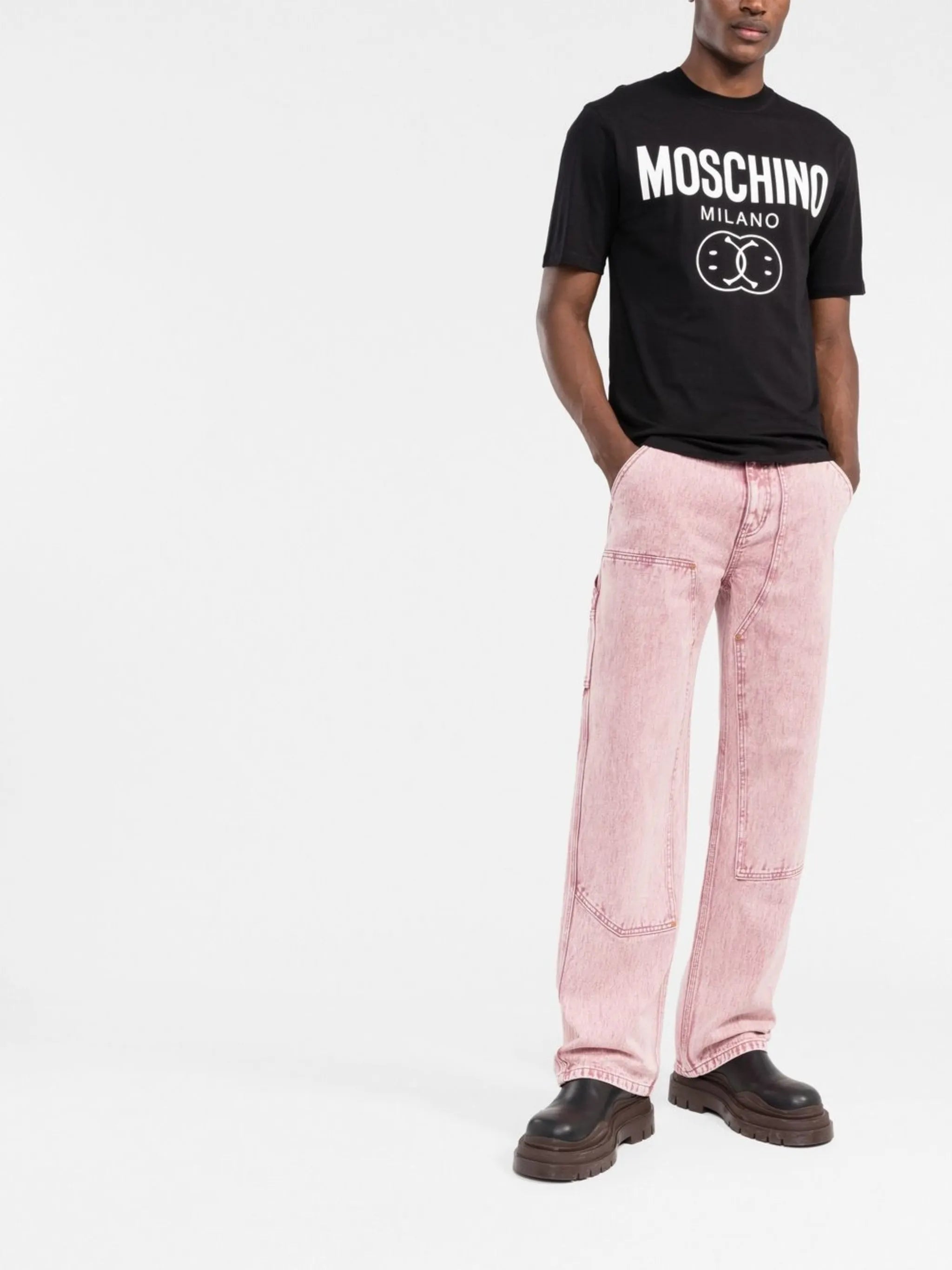 smiley logo-print T-shirt