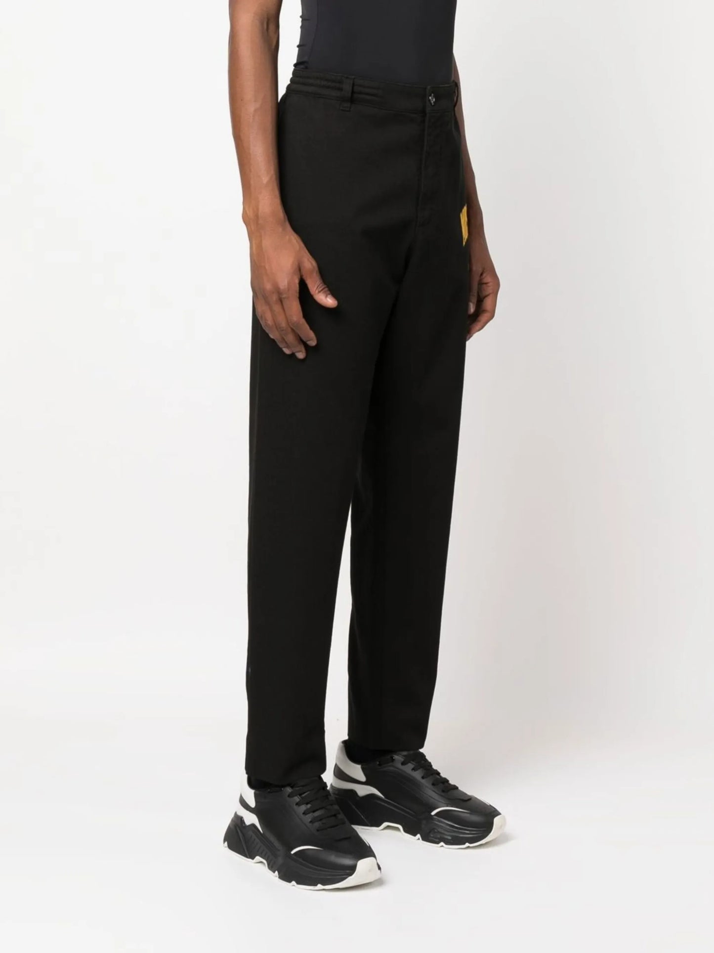 logo-print straight-leg trousers