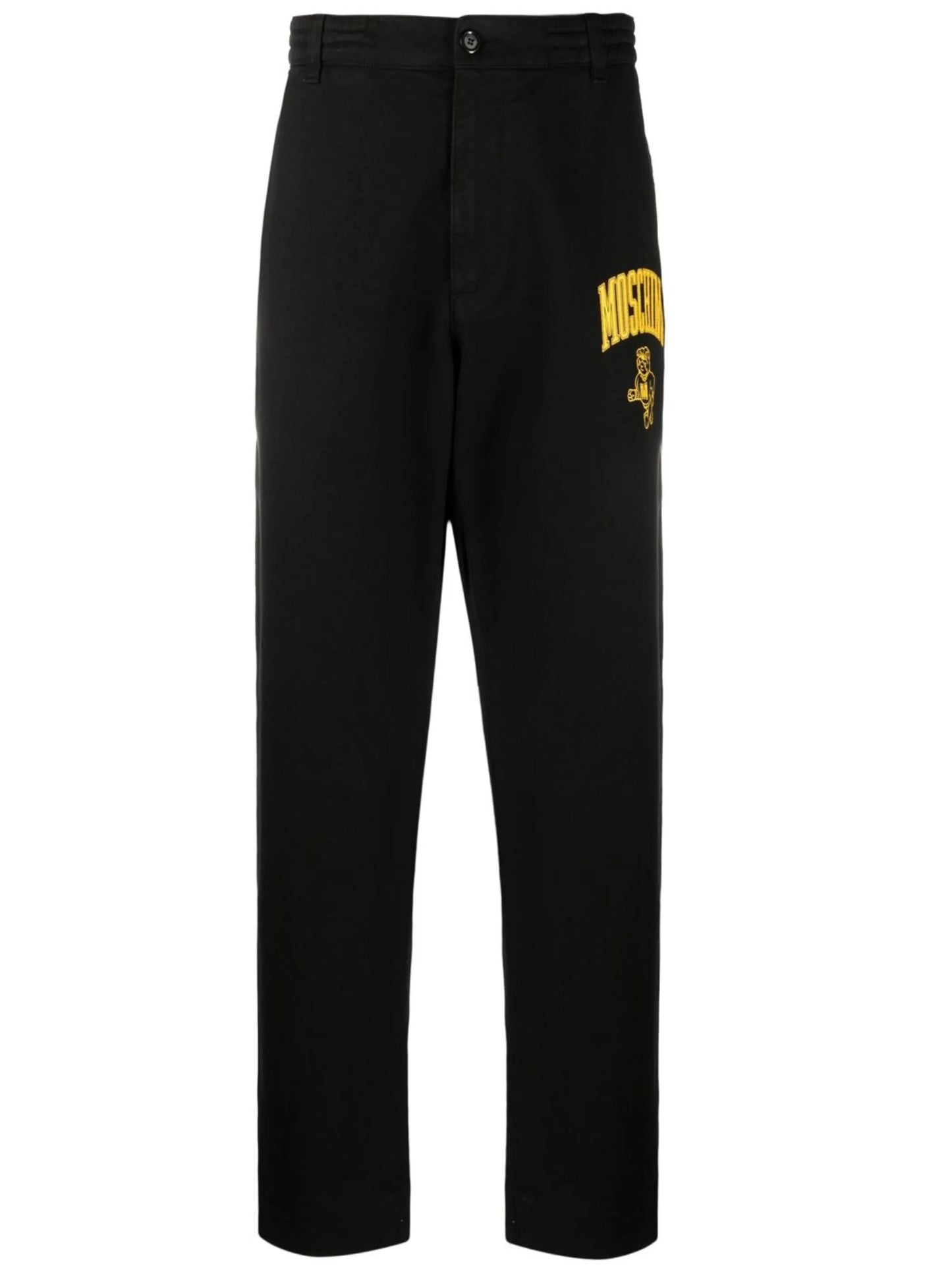 logo-print straight-leg trousers