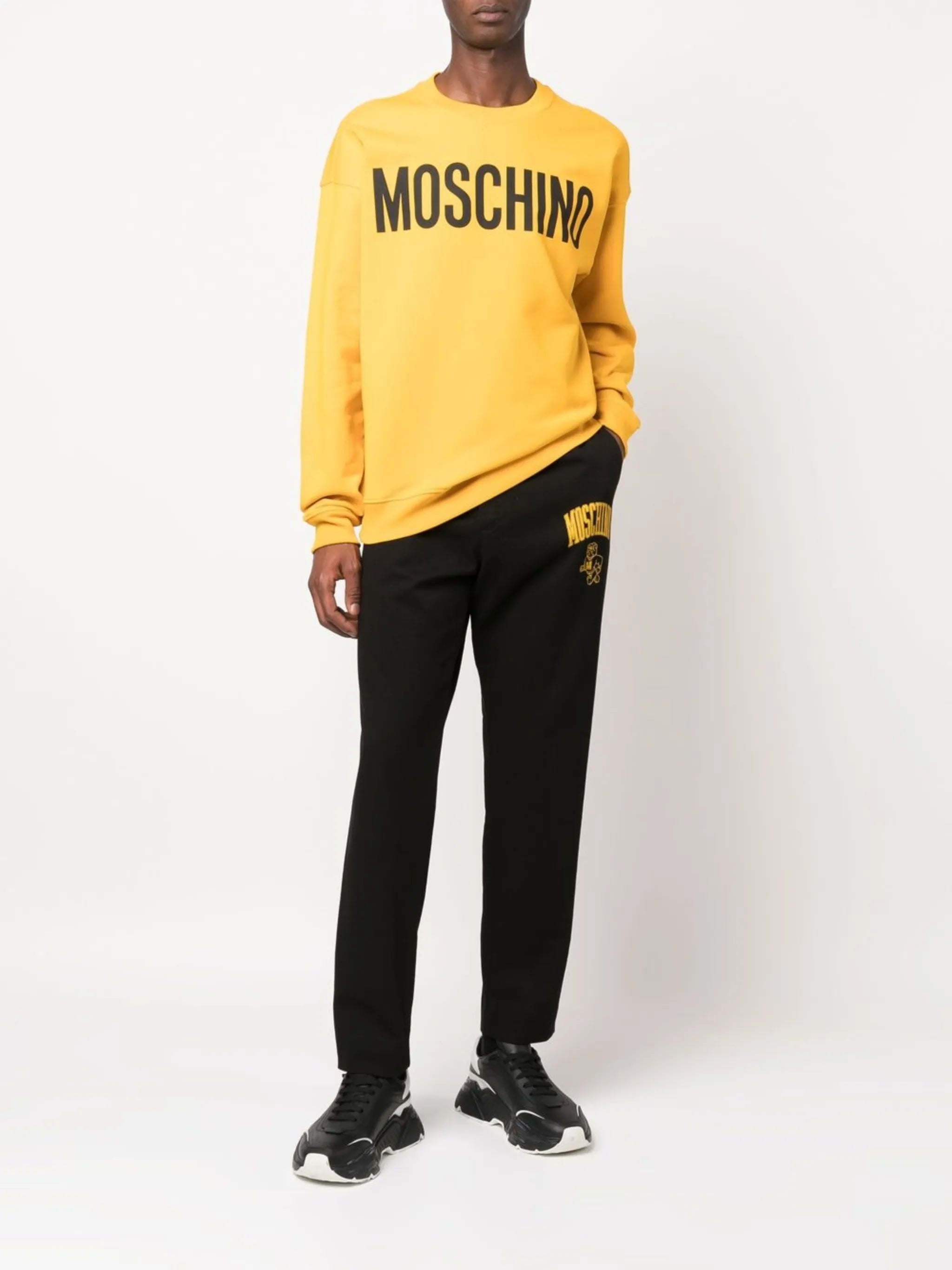 logo-print straight-leg trousers
