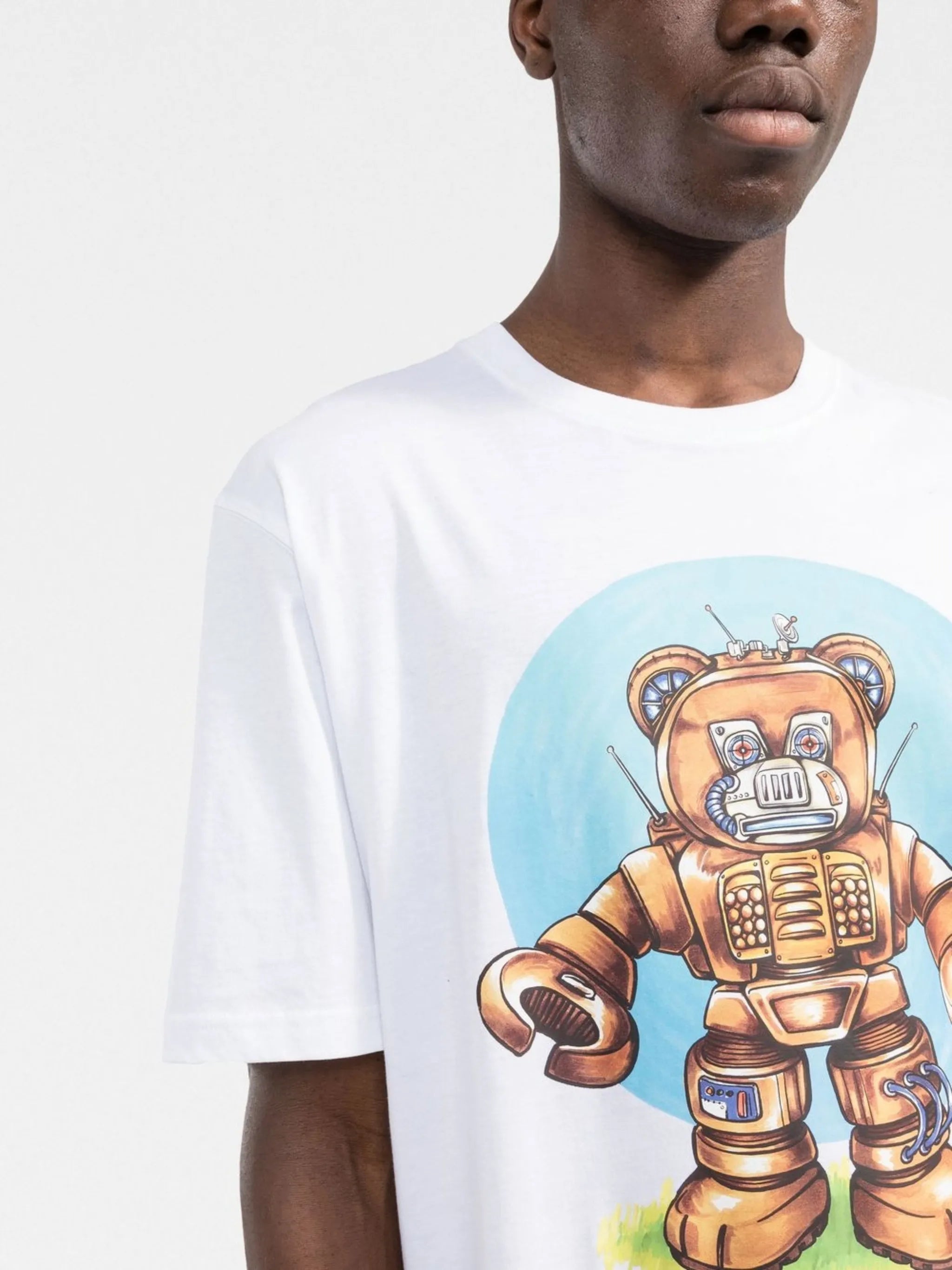robotic Teddy print T-shirt