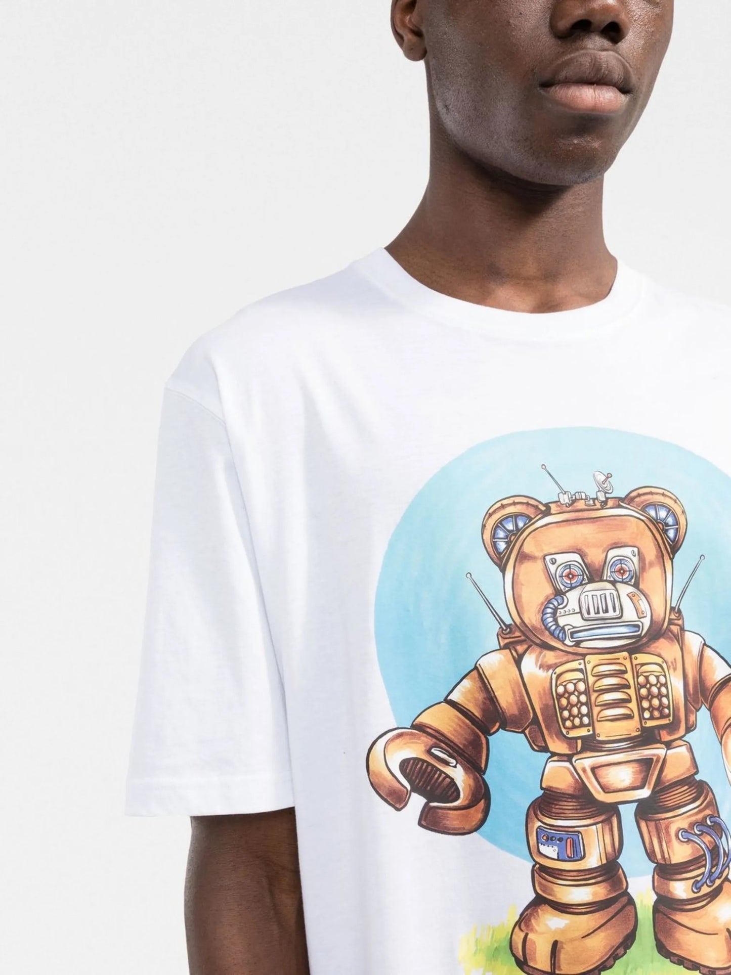 robotic Teddy print T-shirt