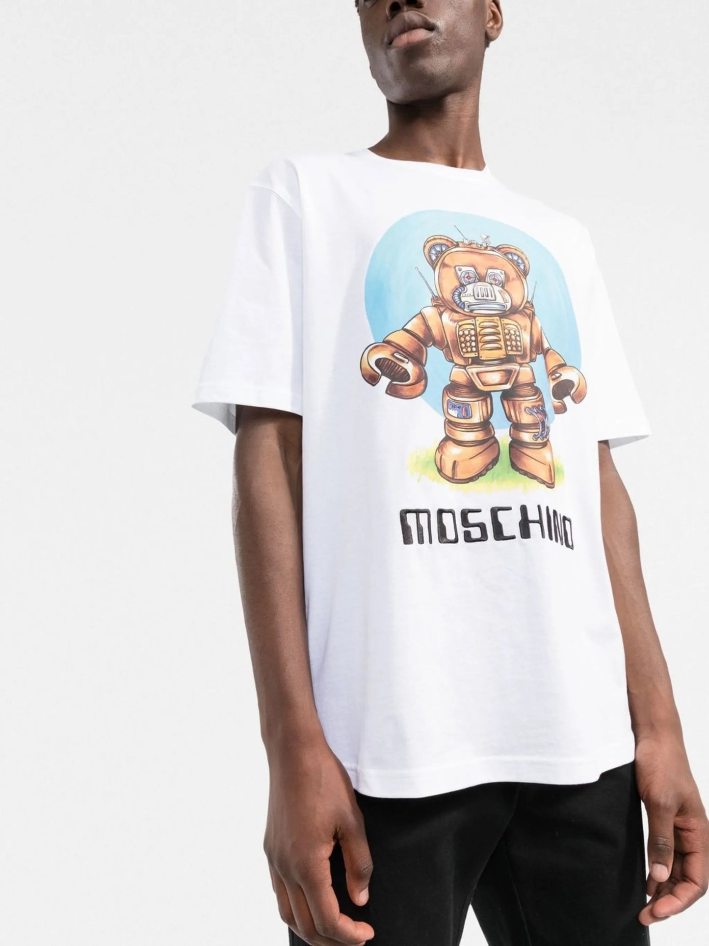 robotic Teddy print T-shirt