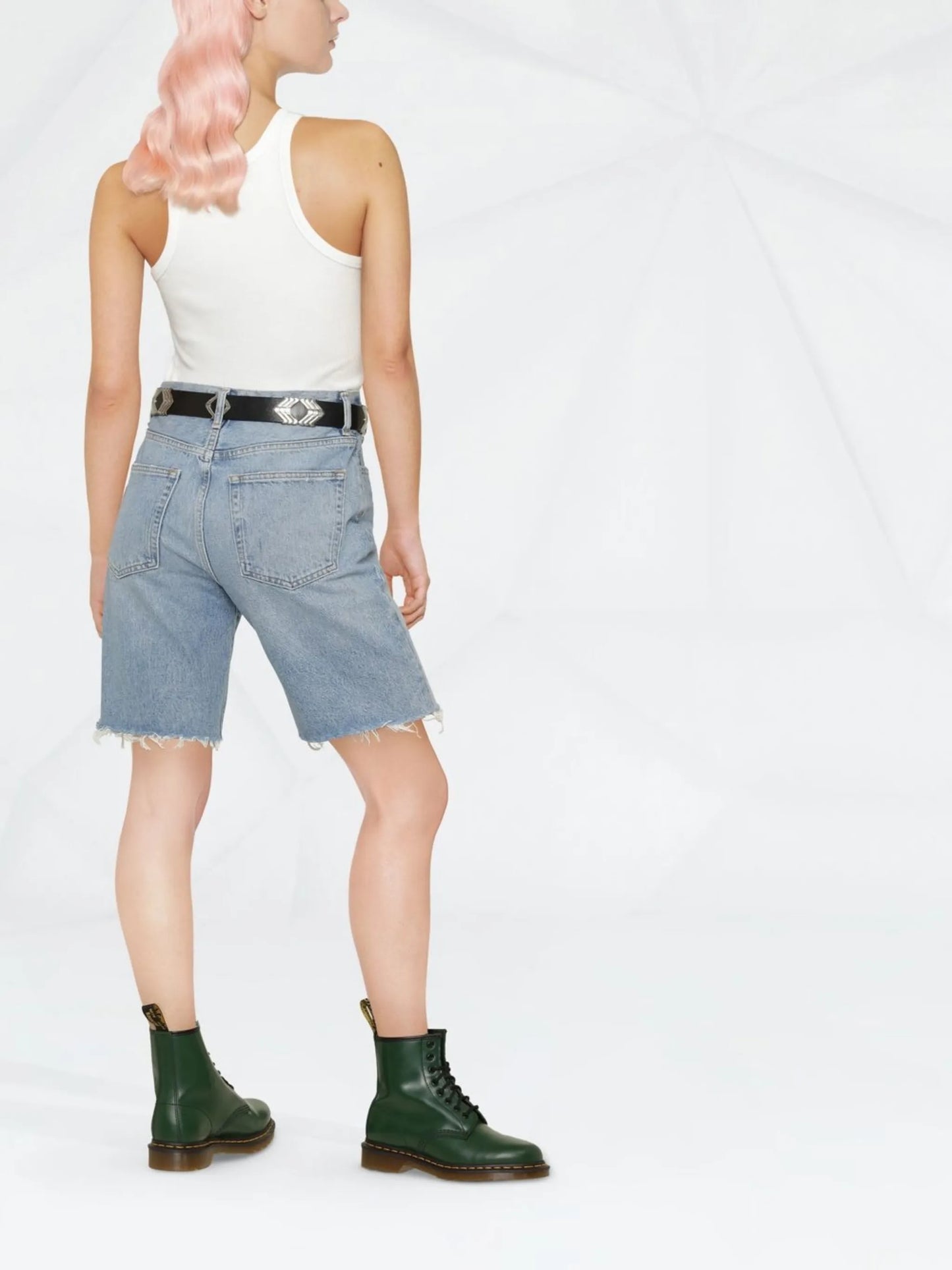 Ira mid-rise denim shorts