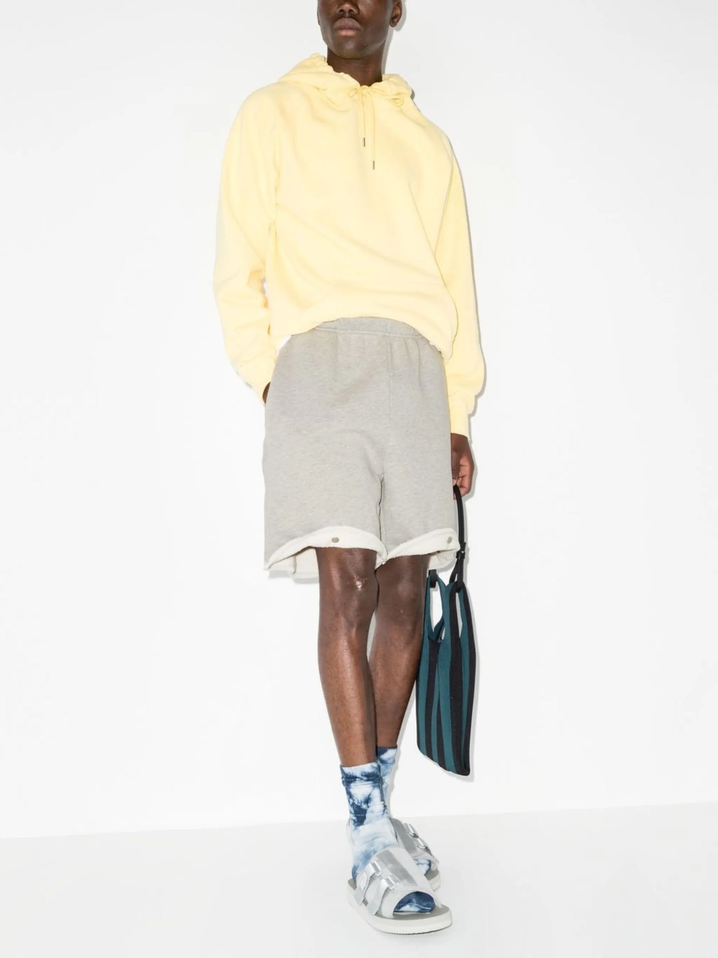 press-stud track shorts