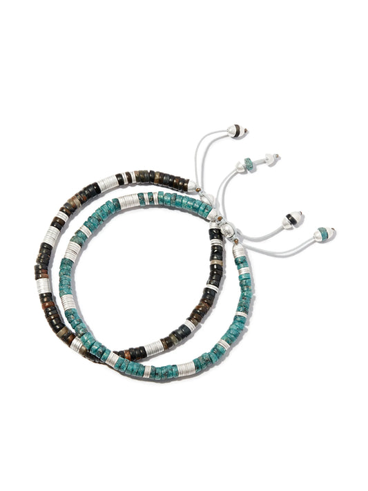 set of two beaded bracelets