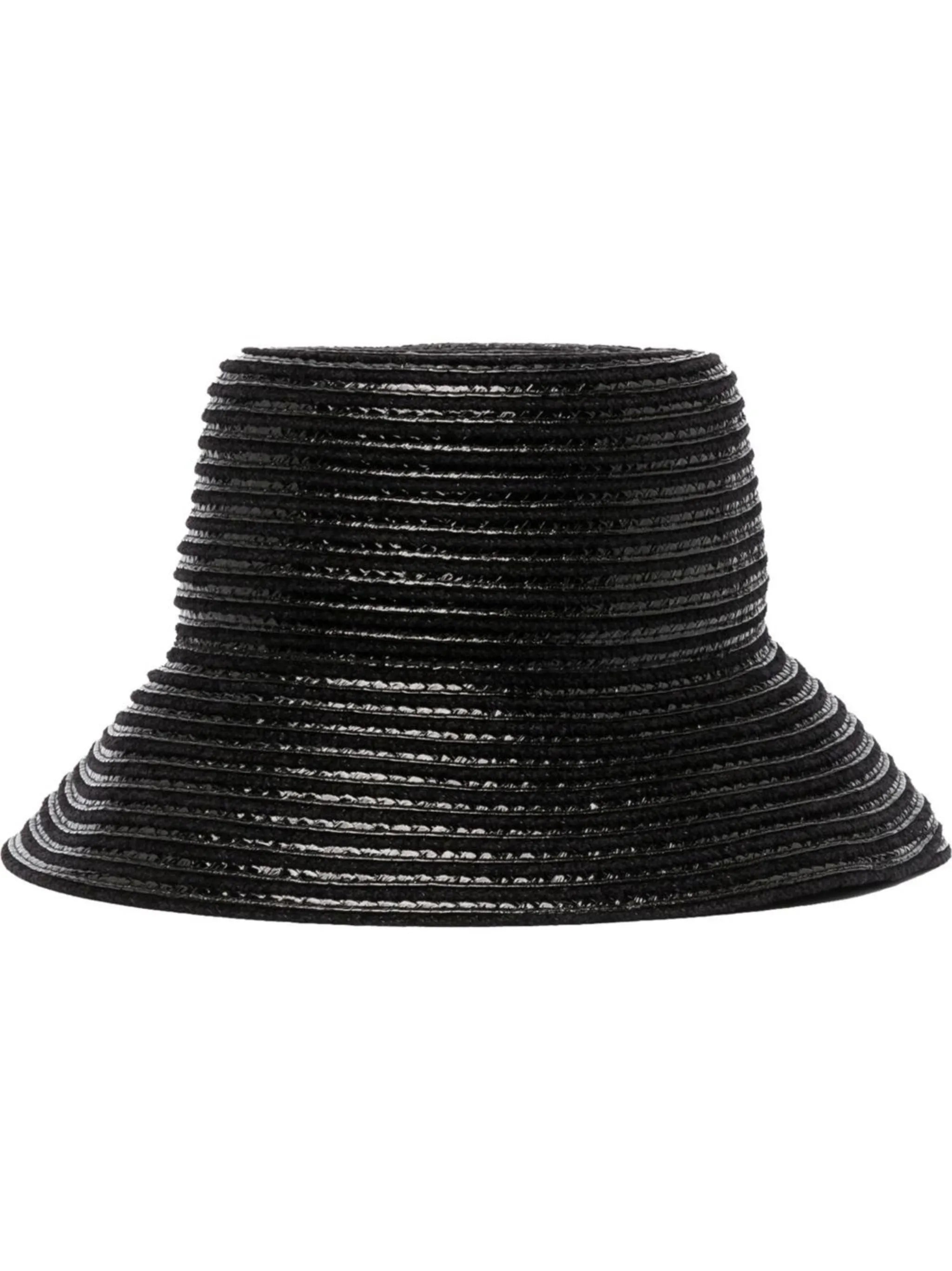 stripe-panelled bucket hat