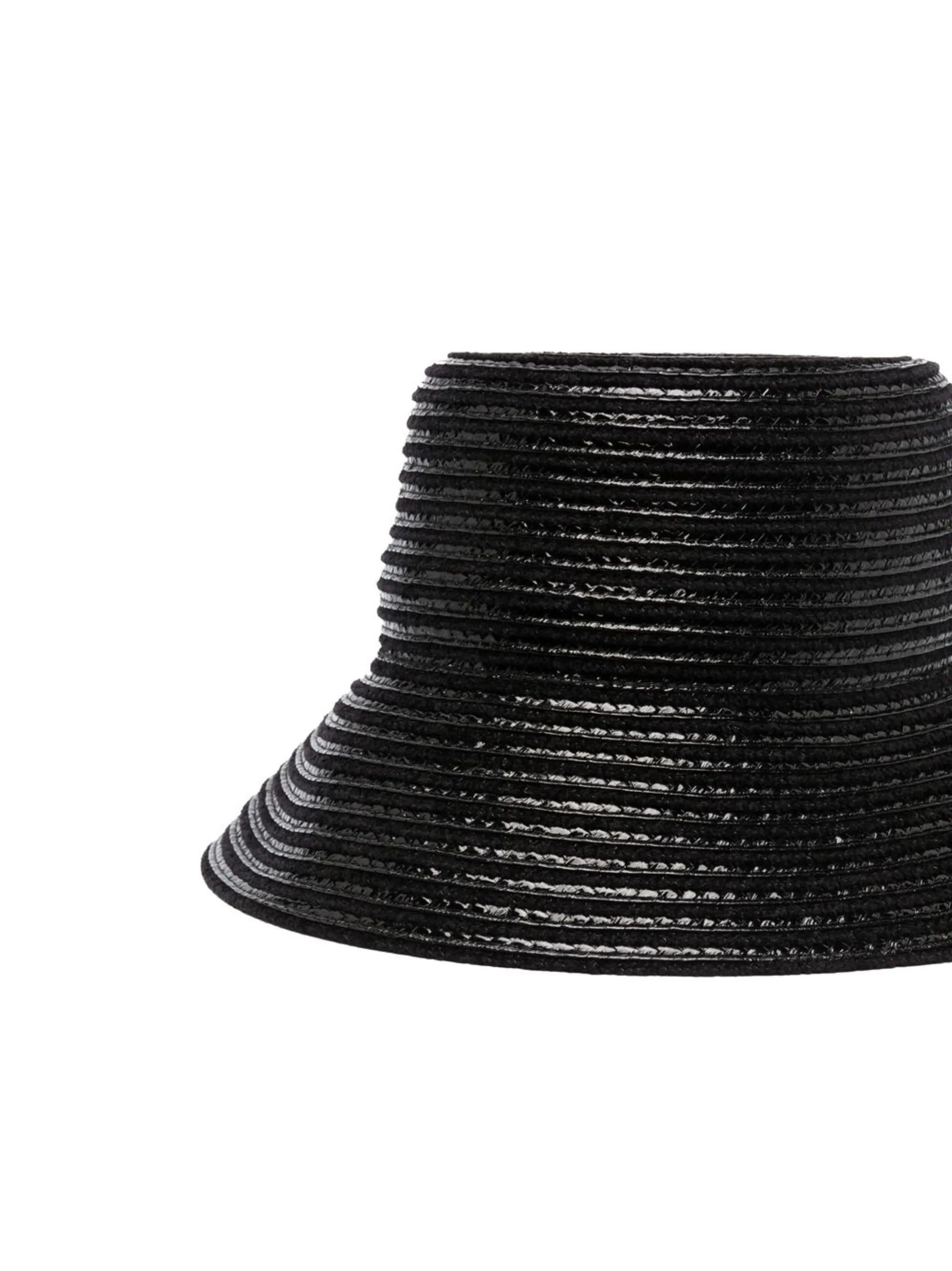 stripe-panelled bucket hat