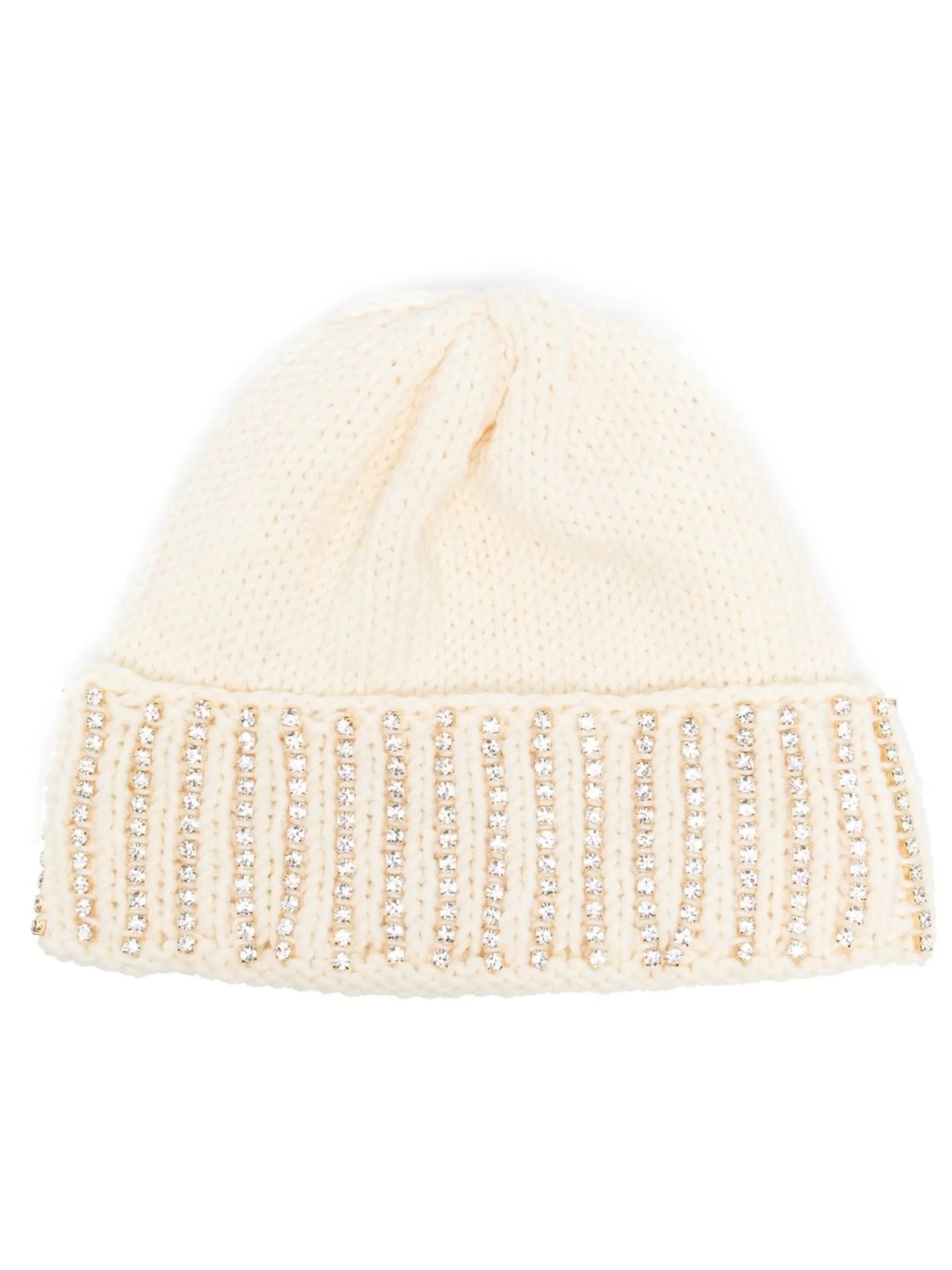 crystal-embellished beanie hat