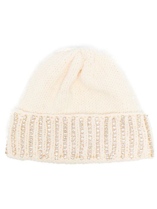 crystal-embellished beanie hat