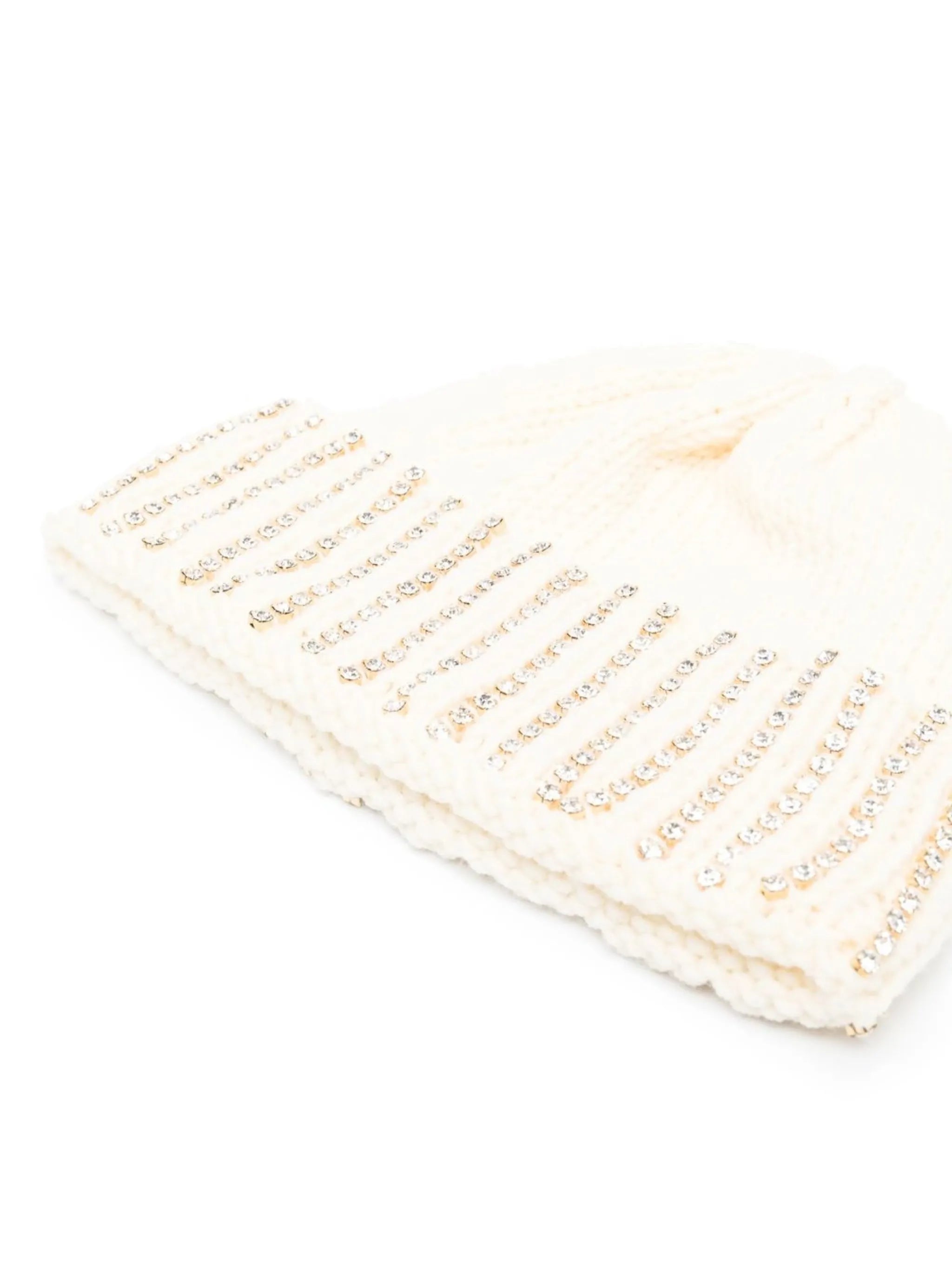 crystal-embellished beanie hat