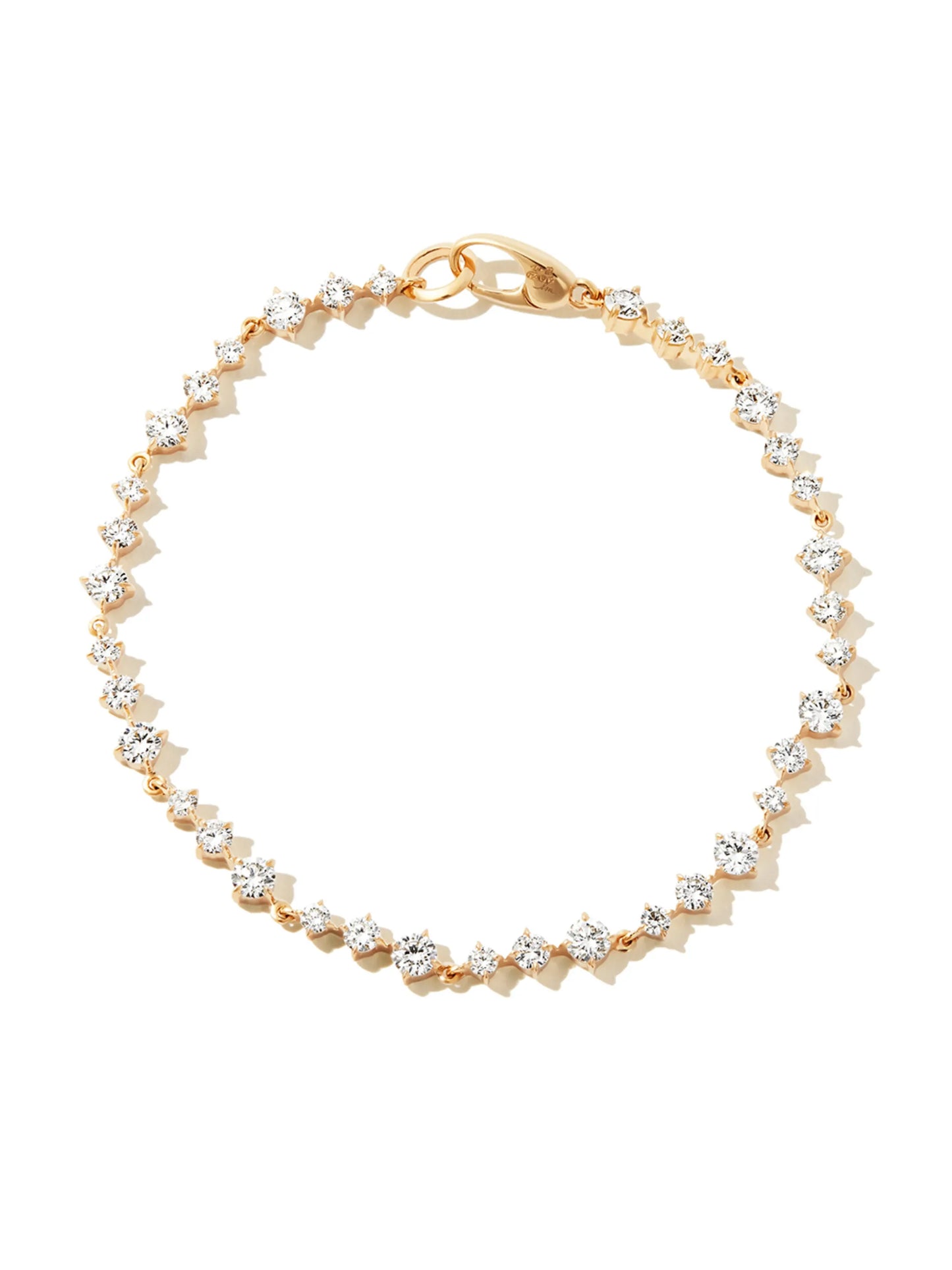 18kt yellow gold Wave Éclat diamond tennis bracelet