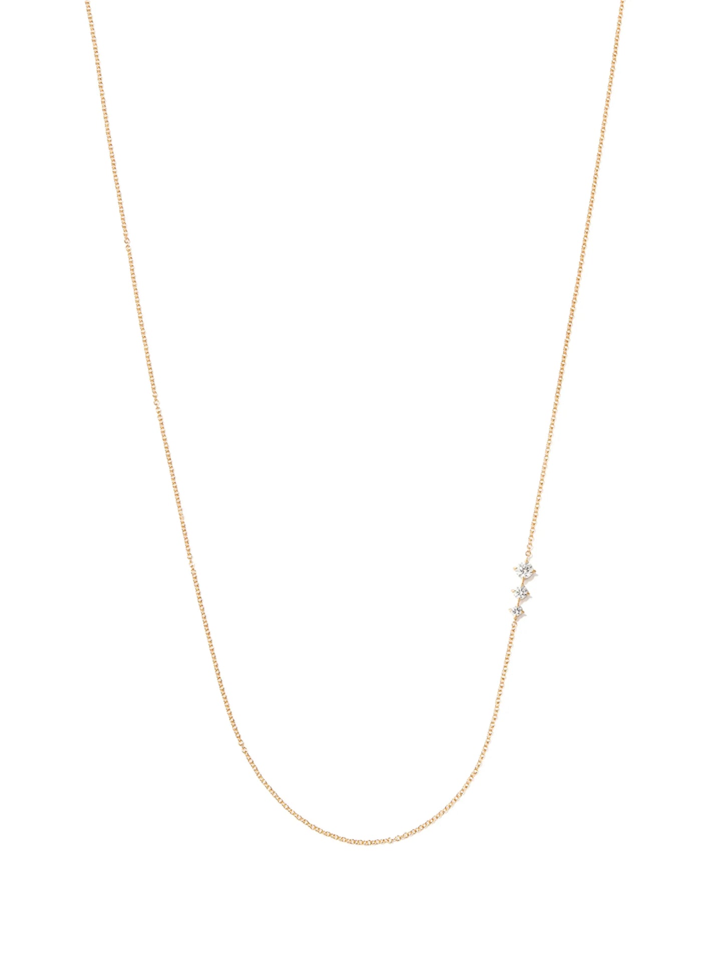 14kt yellow gold Éclat Floating diamond necklace